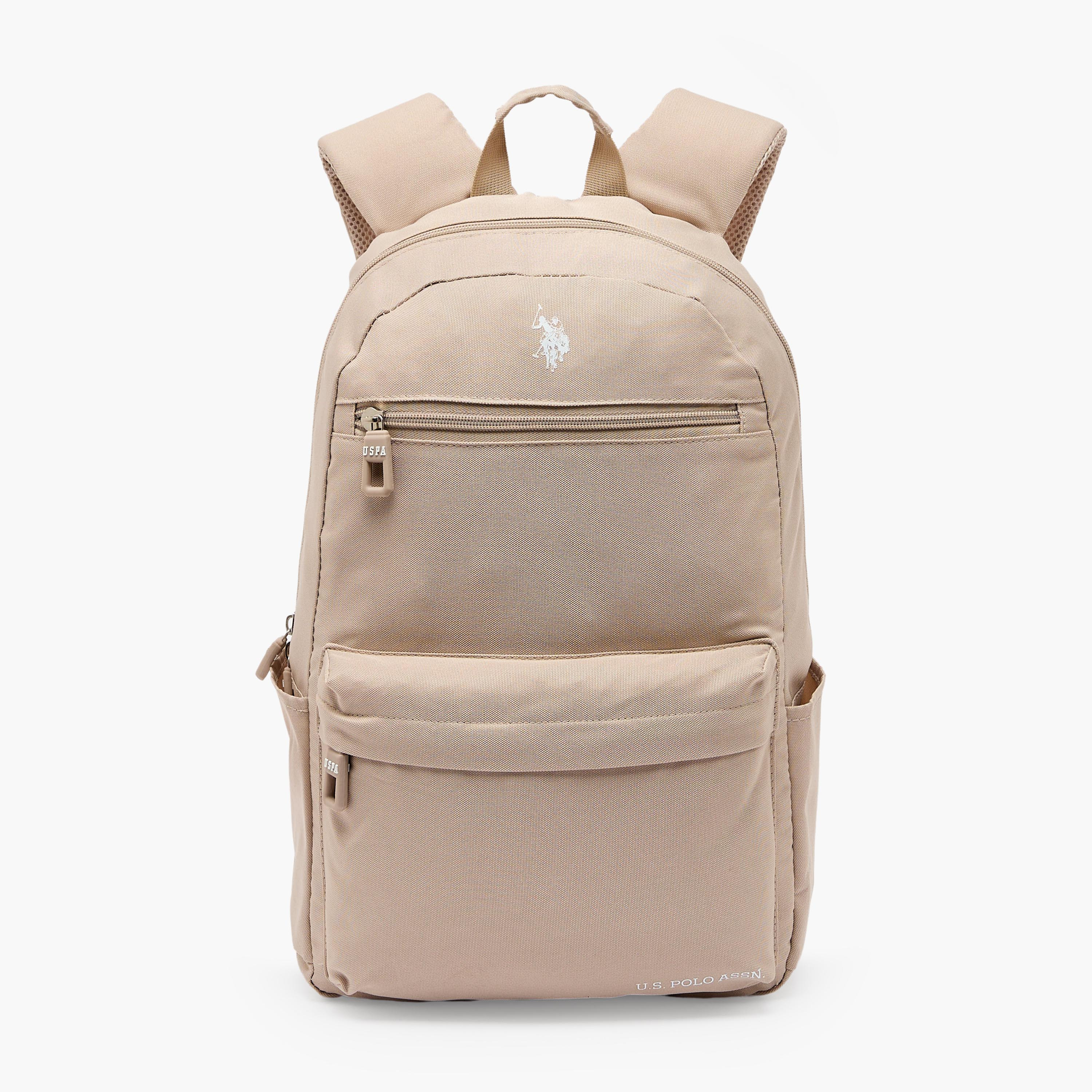 US POLO ASSN. Solid Backpack for Girls 8-13 Years with Adjustable Shoulder Straps - 18 inches-school-bagsandbackpacks-backpacks-image-1