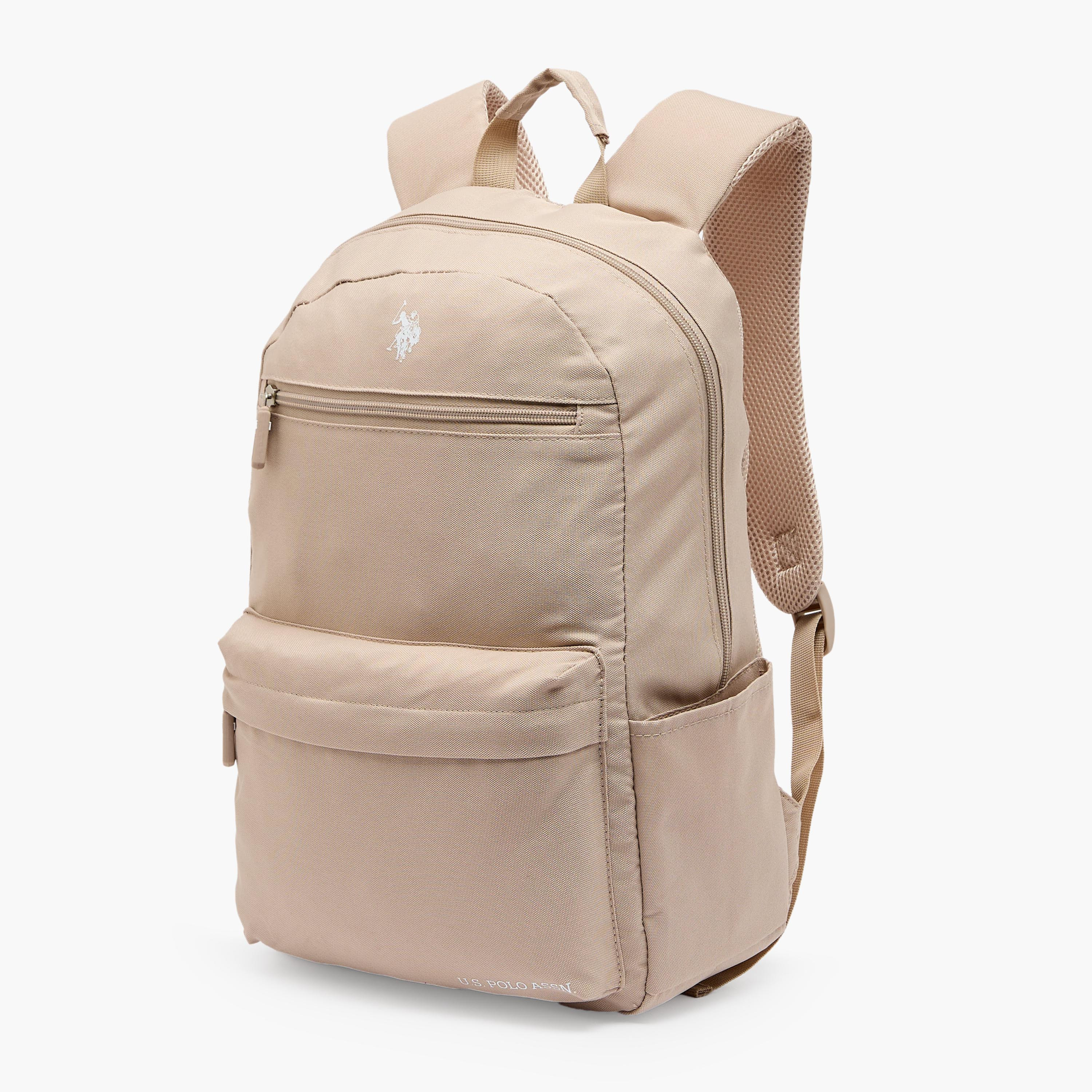 US POLO ASSN. Solid Backpack for Girls 8-13 Years with Adjustable Shoulder Straps - 18 inches-school-bagsandbackpacks-backpacks-image-2
