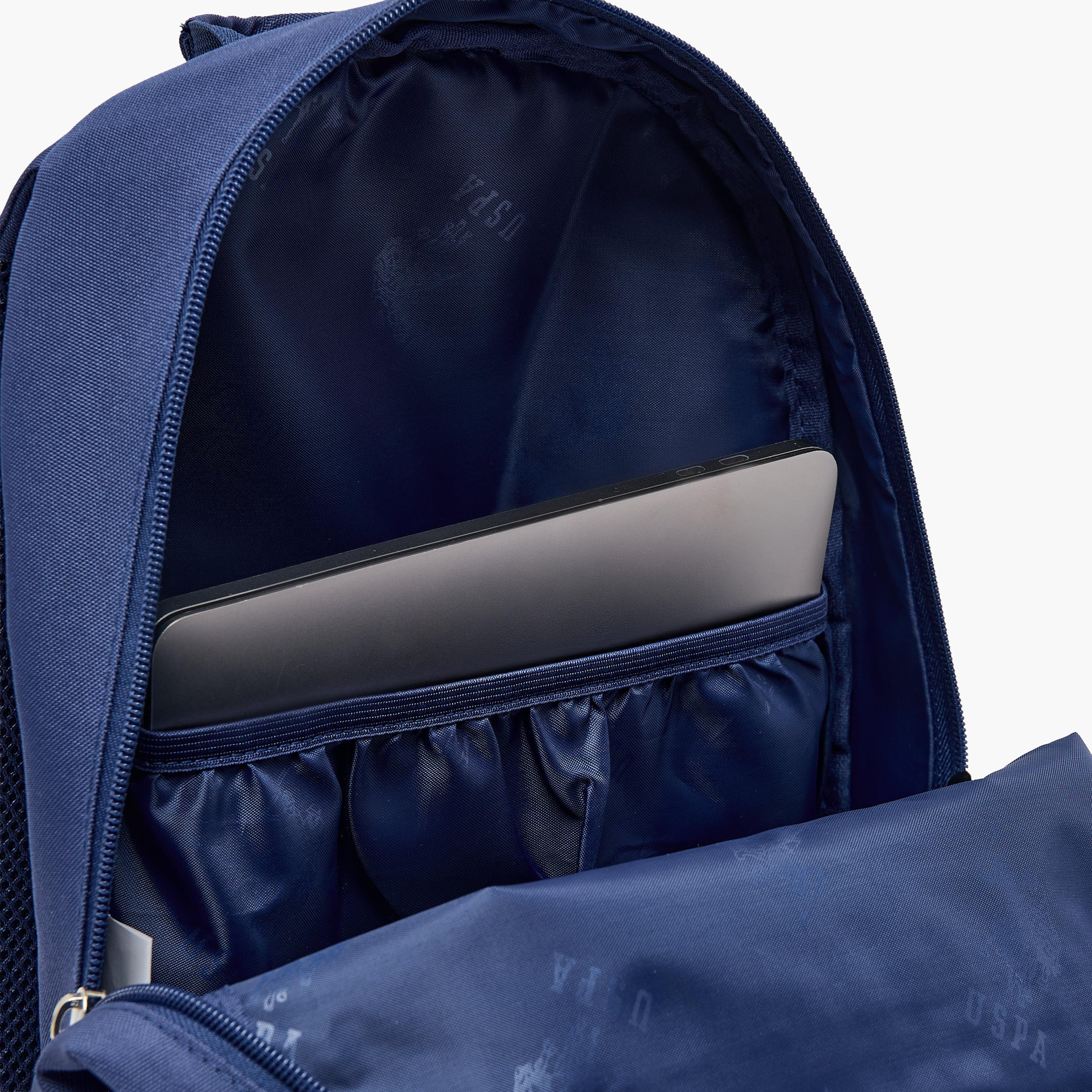 شنطة ظهر سادة بسحابات إغلاق للأولاد من سن 8 -13 سنة من يو إس بولو أسن - 18 بوصة-school-bagsandbackpacks-backpacks-image-6