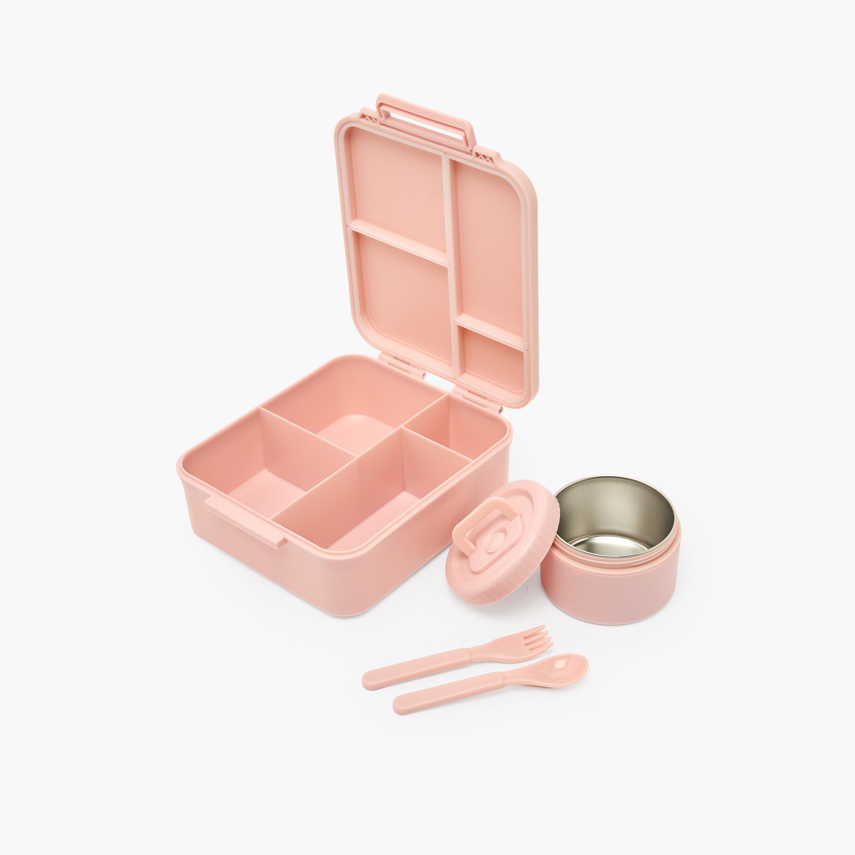 US POLO ASSN. Solid Bento Lunch Box for Girls with Soup Bowl - 1.7 L-school-lunchessentials-lunchboxes-image-5