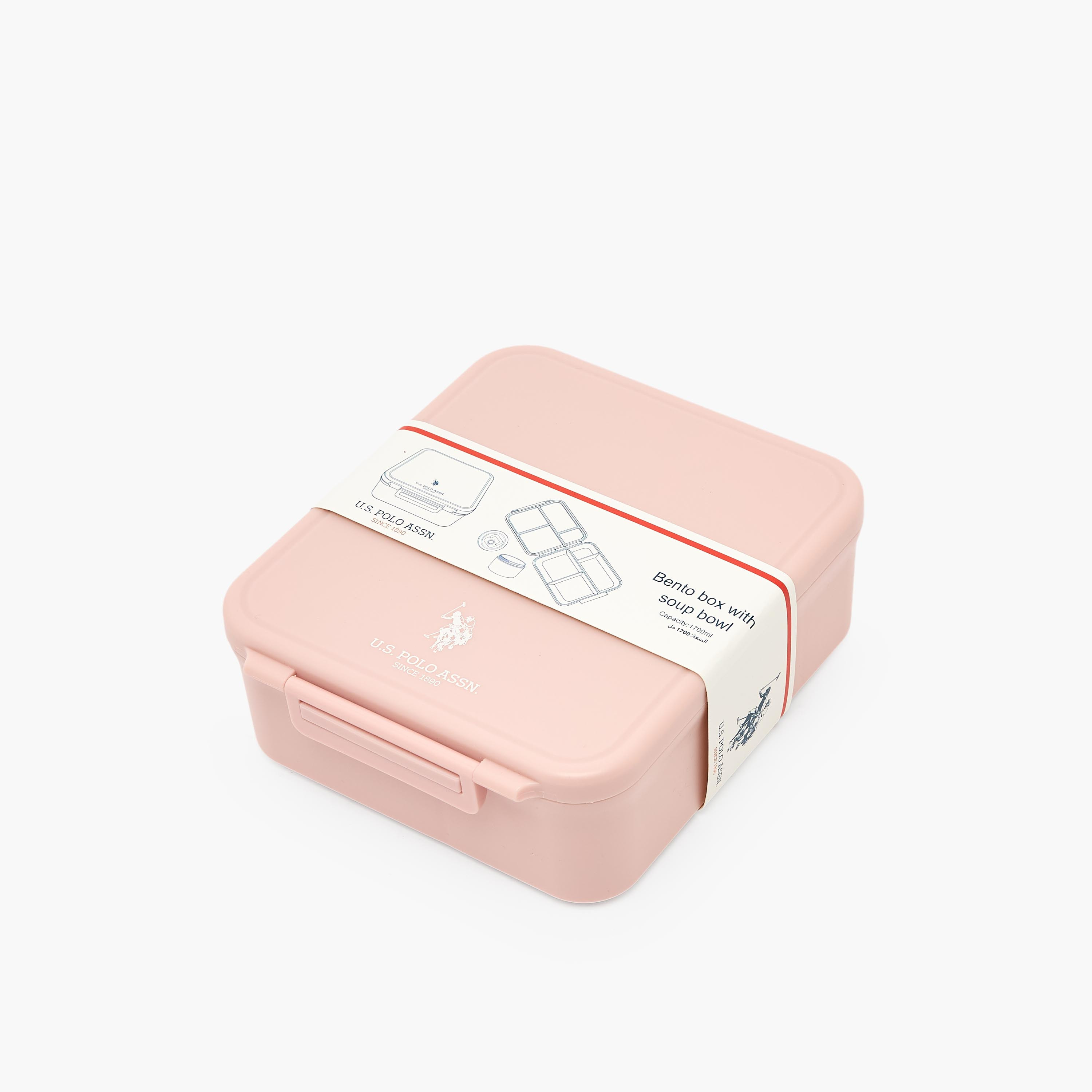 US POLO ASSN. Solid Bento Lunch Box for Girls with Soup Bowl - 1.7 L-school-lunchessentials-lunchboxes-image-9