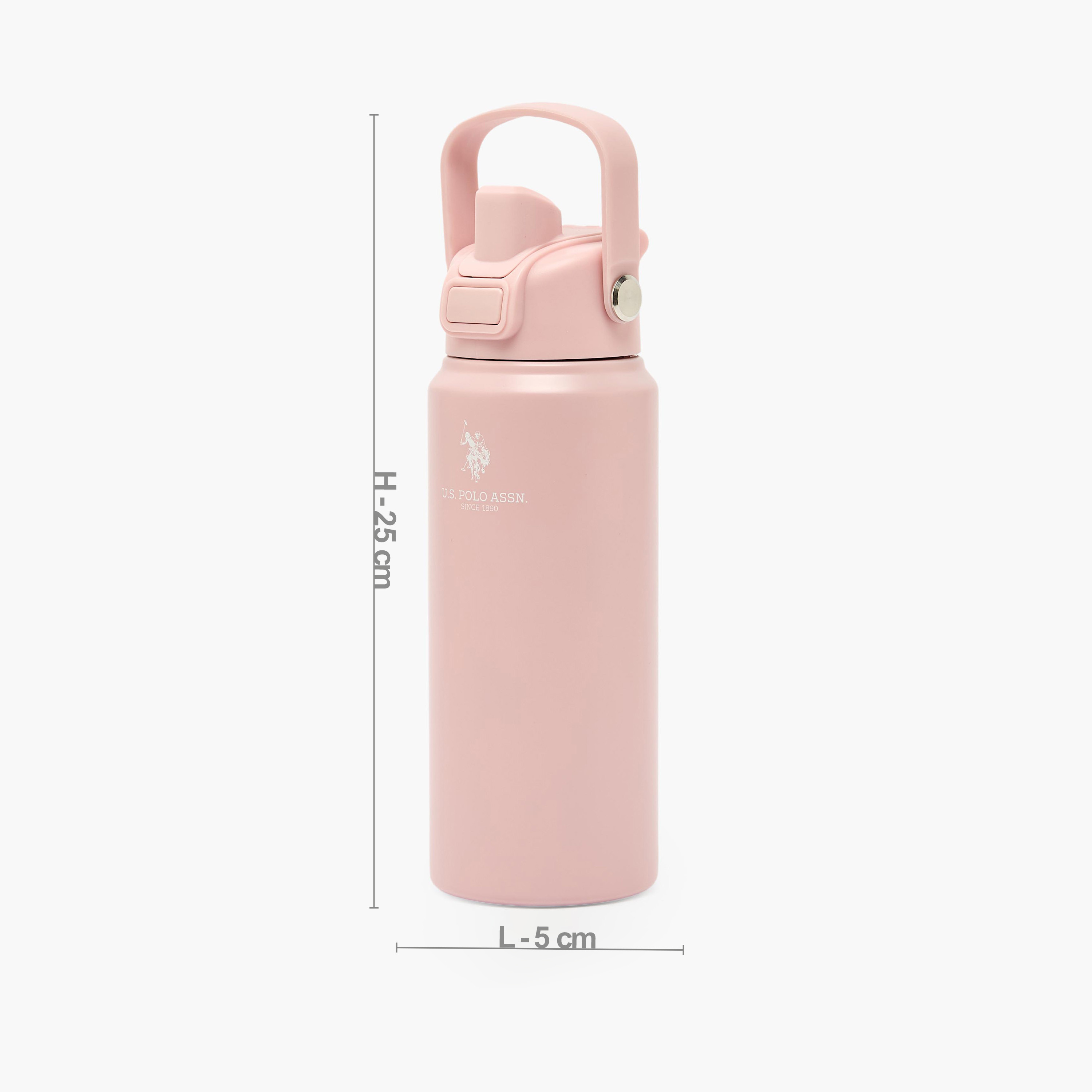 قارورة مياه ستانلس ستيل سادة بمقبض وفوهة من من يو إس بولو أسن - 720 مل-school-waterbottles-image-3