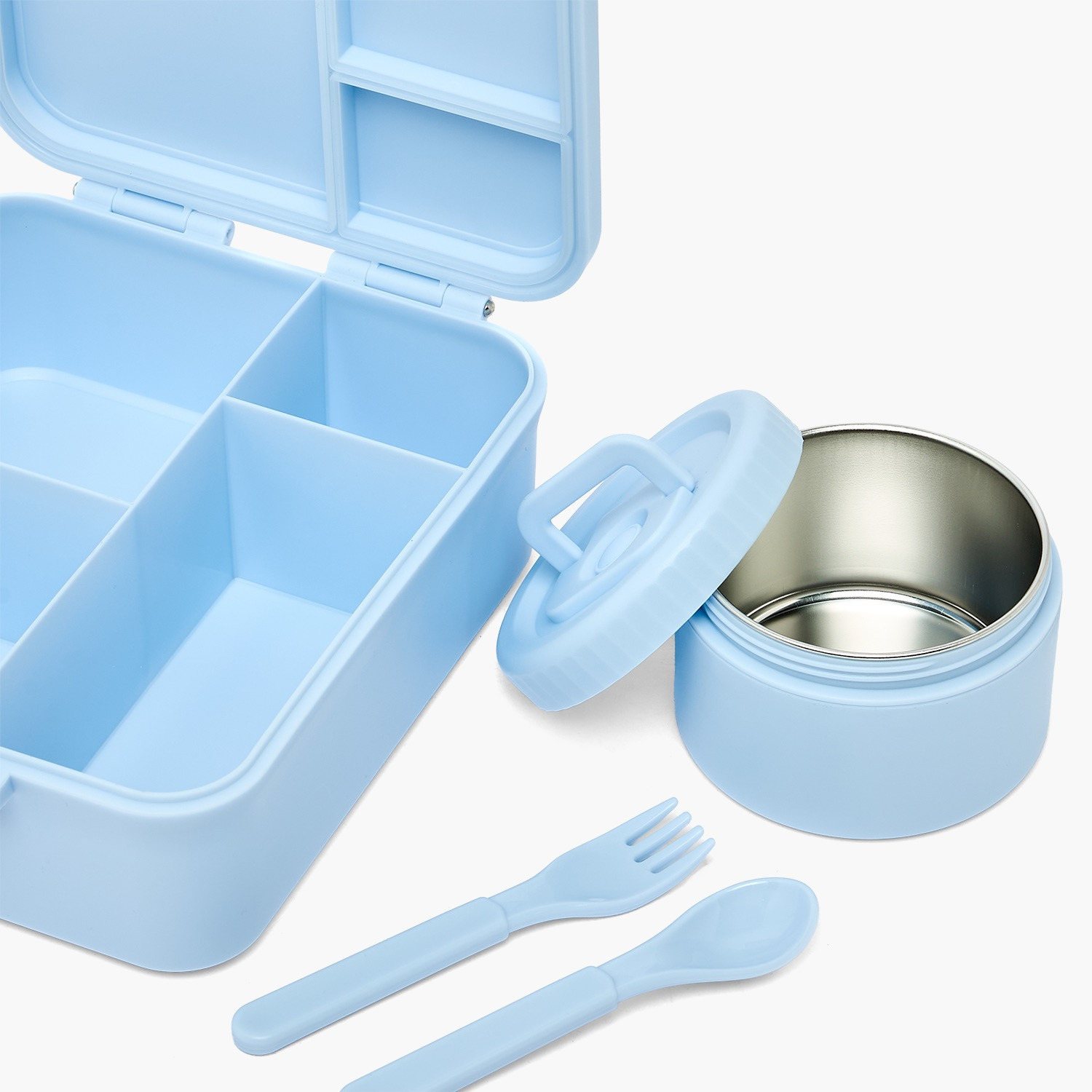 US POLO ASSN. Solid Bento Lunch Box for Girls with Soup Bowl and Cutlery - 1.7 L-school-lunchessentials-lunchboxes-image-5