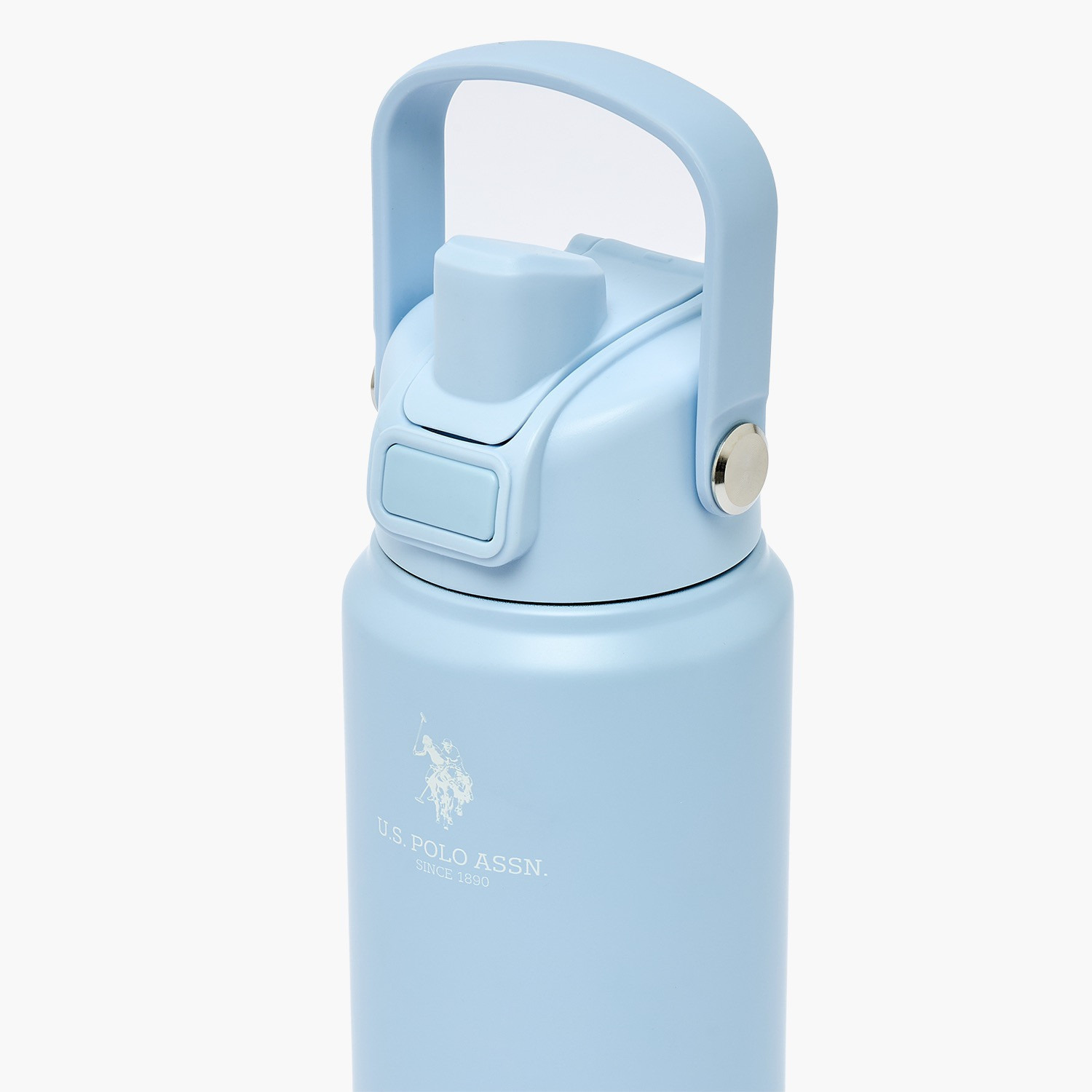 قارورة مياه ستانلس ستيل سادة بفتحة واسعة ومقبض من يو إس بولو أسن - 720 مل-school-waterbottles-image-4