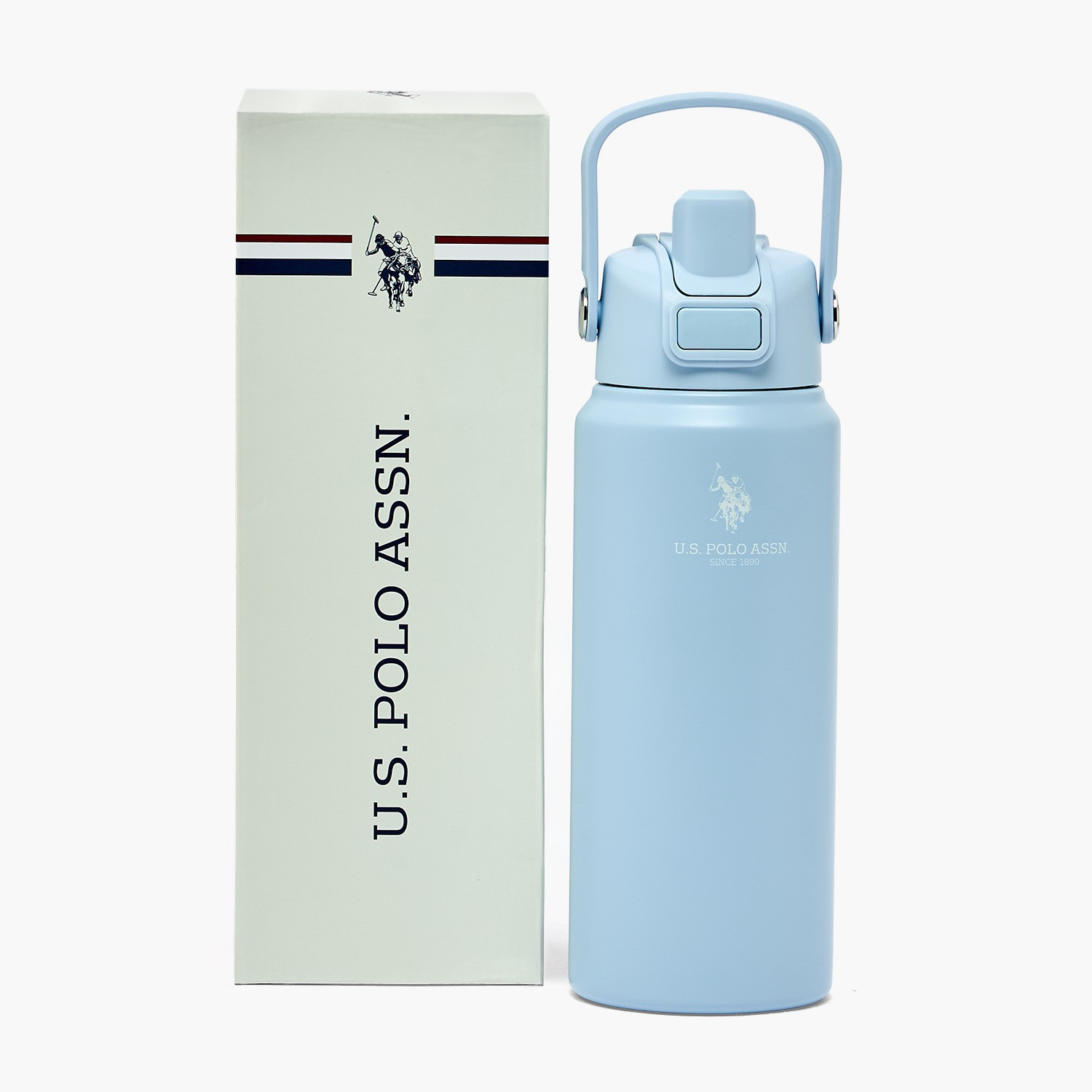 قارورة مياه ستانلس ستيل سادة بفتحة واسعة ومقبض من يو إس بولو أسن - 720 مل-school-waterbottles-image-7