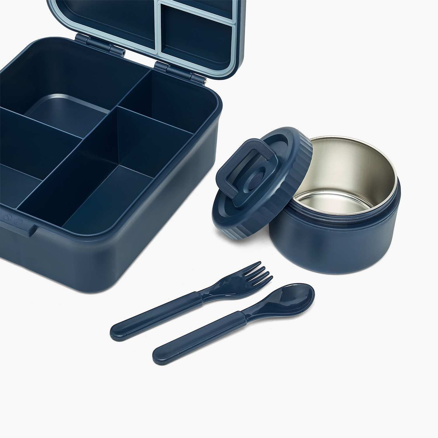 US POLO ASSN. Solid Bento Lunch Box for Boys with Soup Bowl and Cutlery - 1.7 L-school-lunchessentials-lunchboxes-image-6