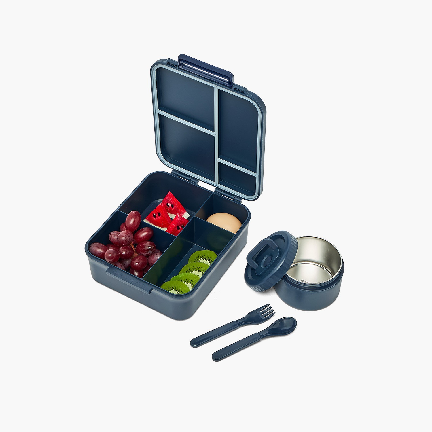 US POLO ASSN. Solid Bento Lunch Box for Boys with Soup Bowl and Cutlery - 1.7 L-school-lunchessentials-lunchboxes-image-7