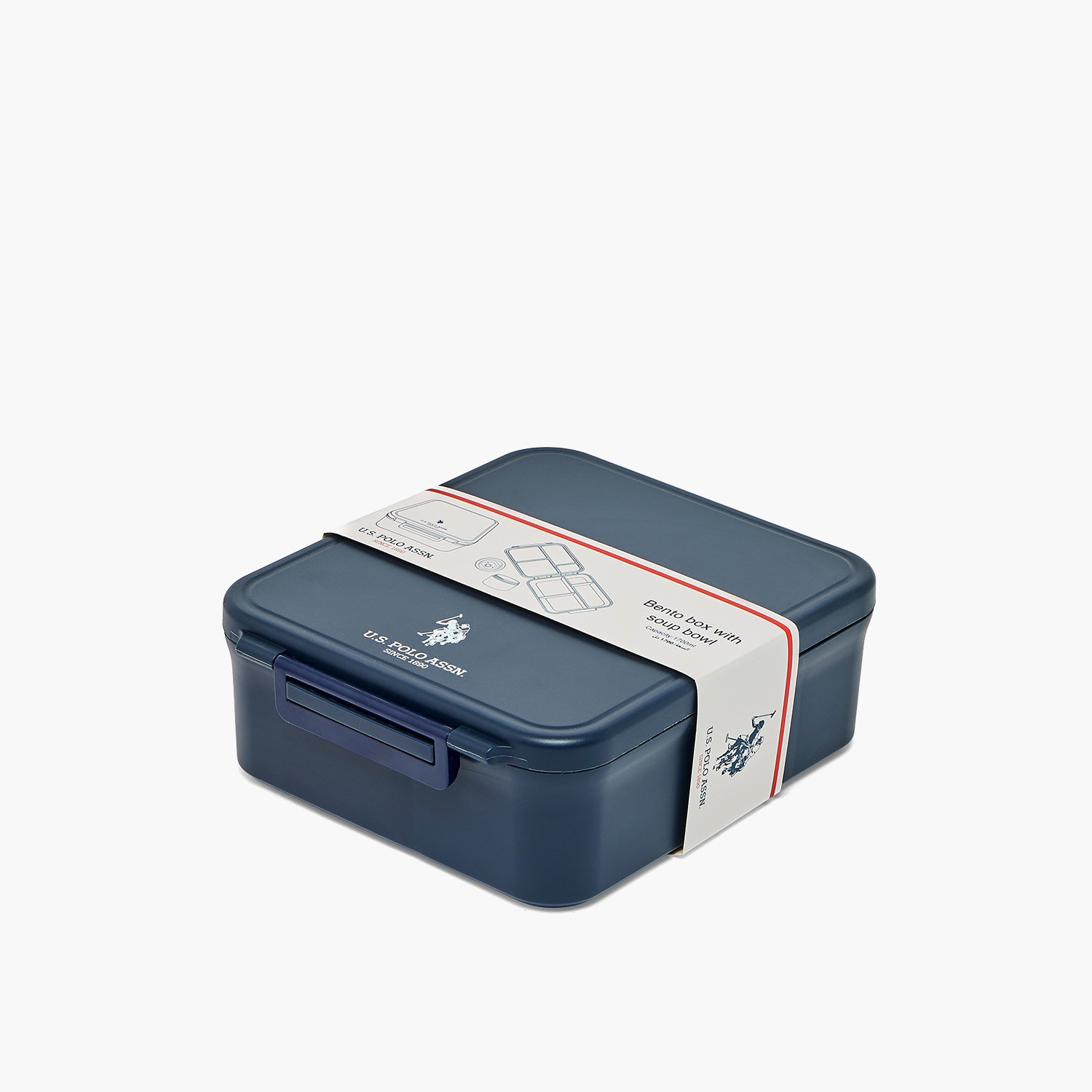 US POLO ASSN. Solid Bento Lunch Box for Boys with Soup Bowl and Cutlery - 1.7 L-school-lunchessentials-lunchboxes-image-9