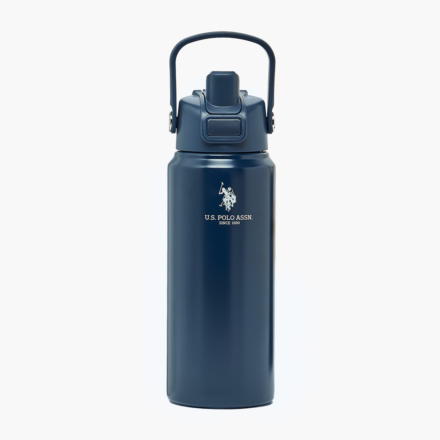 قارورة مياه ستانلس ستيل سادة بفوهة ومقبض من يو أس بولو أسن - 720 مل-school-waterbottles-image-1