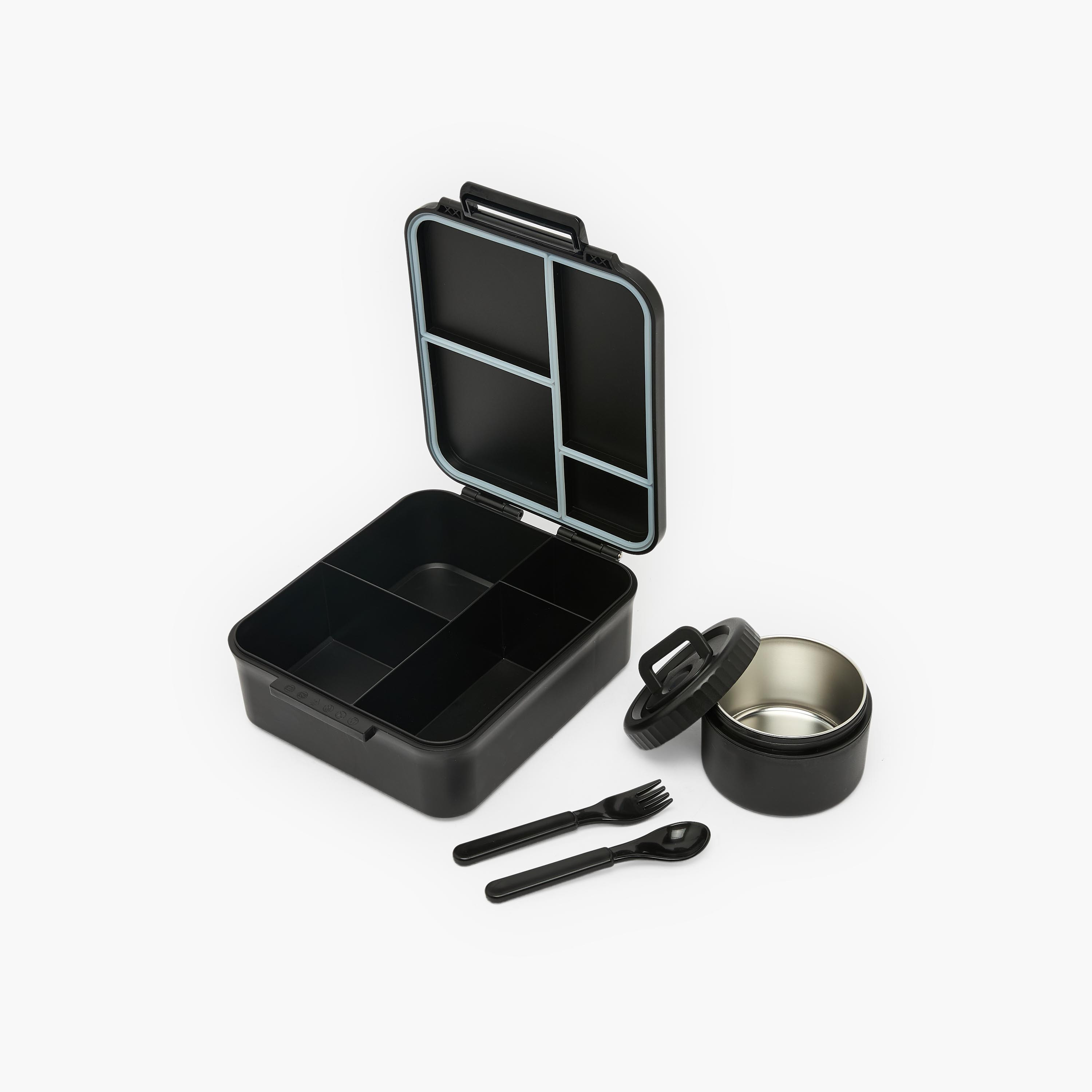 US POLO ASSN. Solid Bento Lunch Box for Boys with Soup Bowl - 1.7 L-school-lunchessentials-lunchboxes-image-4