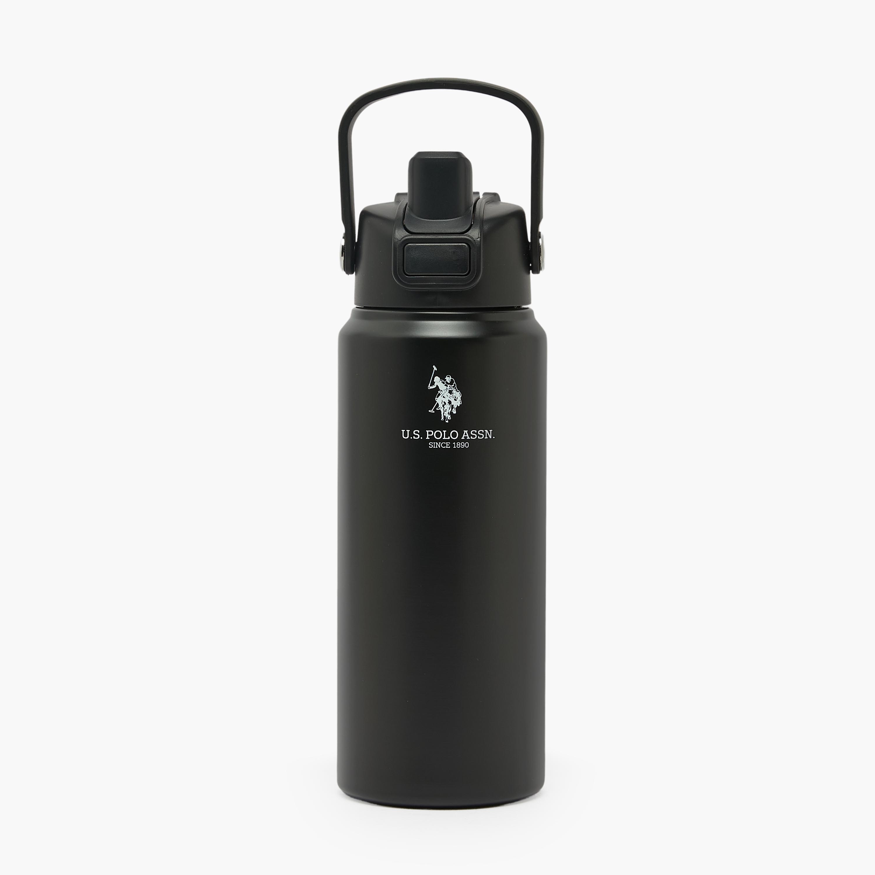 قارورة مياه ستانلس ستيل سادة بمقبض وفوهة من من يو إس بولو أسن - 720 مل-school-waterbottles-image-1