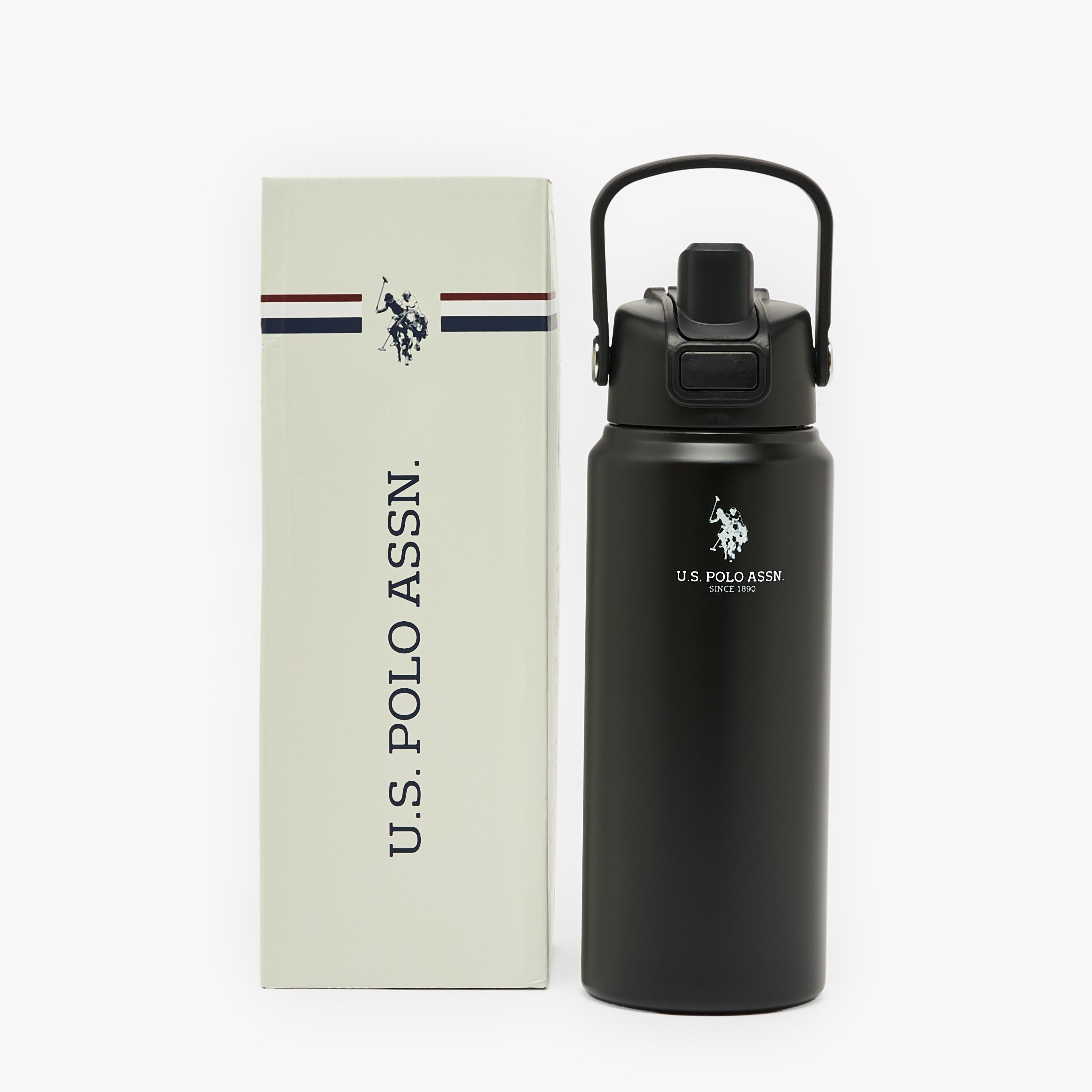 قارورة مياه ستانلس ستيل سادة بمقبض وفوهة من من يو إس بولو أسن - 720 مل-school-waterbottles-image-7