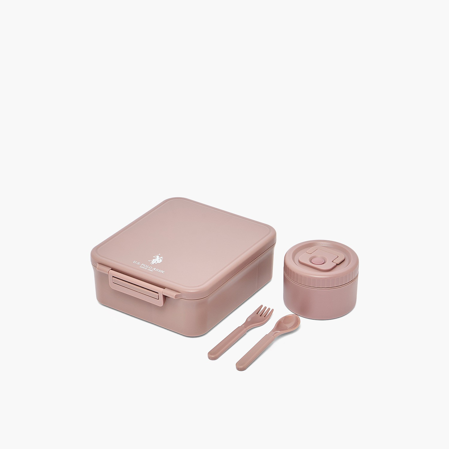 US POLO ASSN. Solid Lunch Box Bento for Girls with Soup Bowl and Cutlery - 1.7 L-school-lunchessentials-lunchboxes-image-1