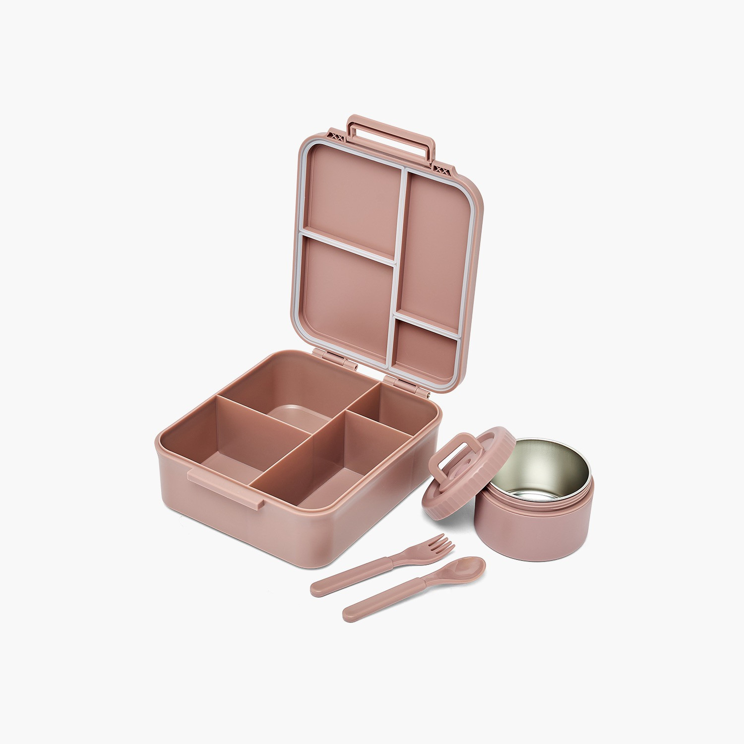 US POLO ASSN. Solid Lunch Box Bento for Girls with Soup Bowl and Cutlery - 1.7 L-school-lunchessentials-lunchboxes-image-4
