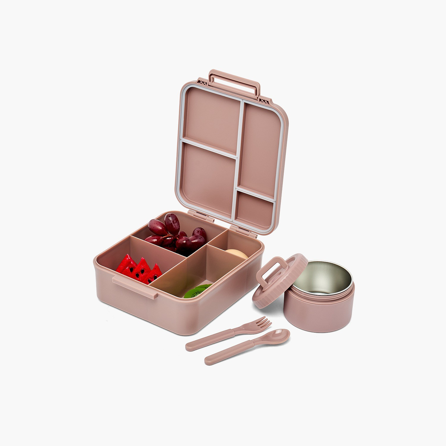US POLO ASSN. Solid Lunch Box Bento for Girls with Soup Bowl and Cutlery - 1.7 L-school-lunchessentials-lunchboxes-image-6