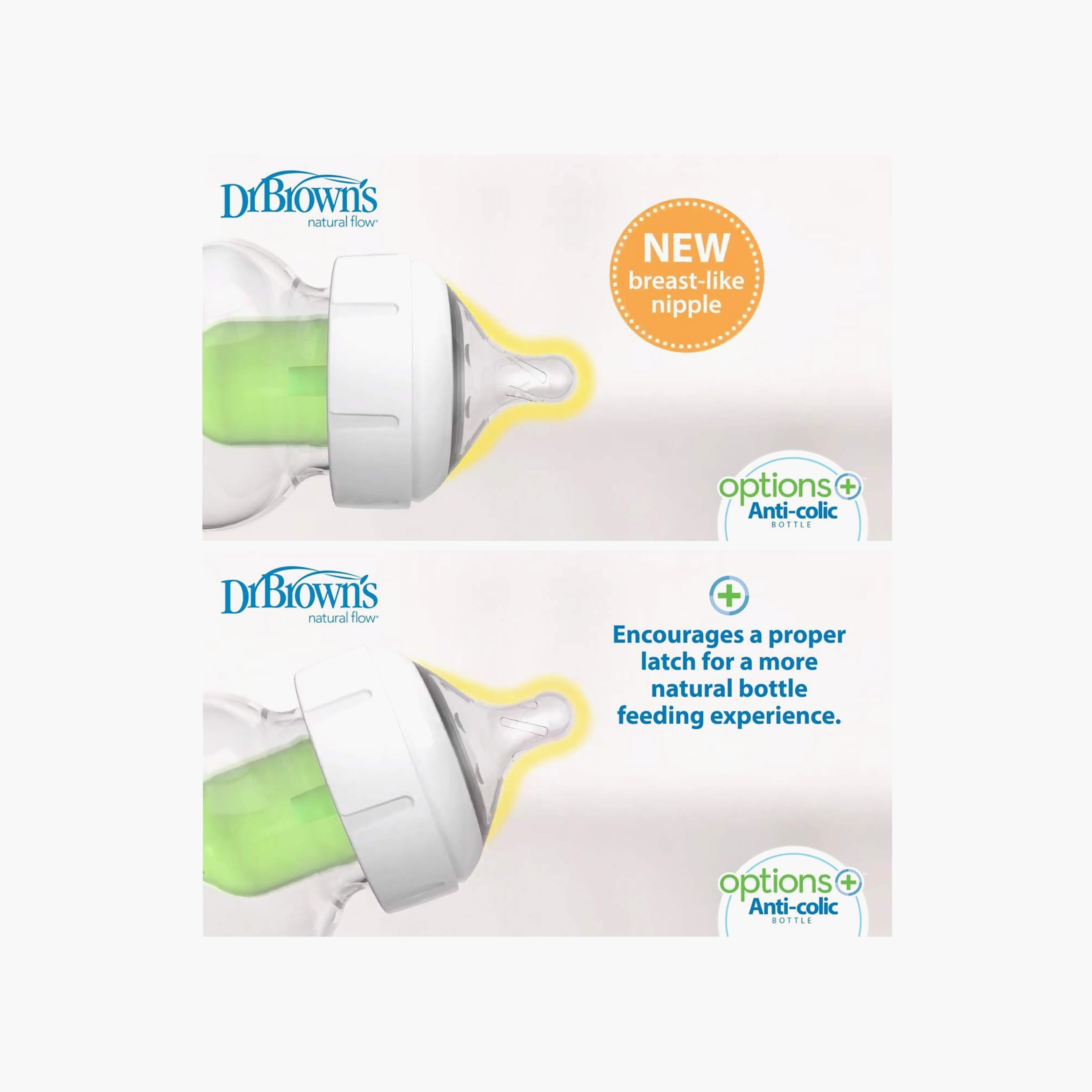 Dr. Brown's Options Plus Silicone Level Two Teat - Pack of 2, 3+ months-baby-feeding-feedingbottles-bottlesandteats-image-3