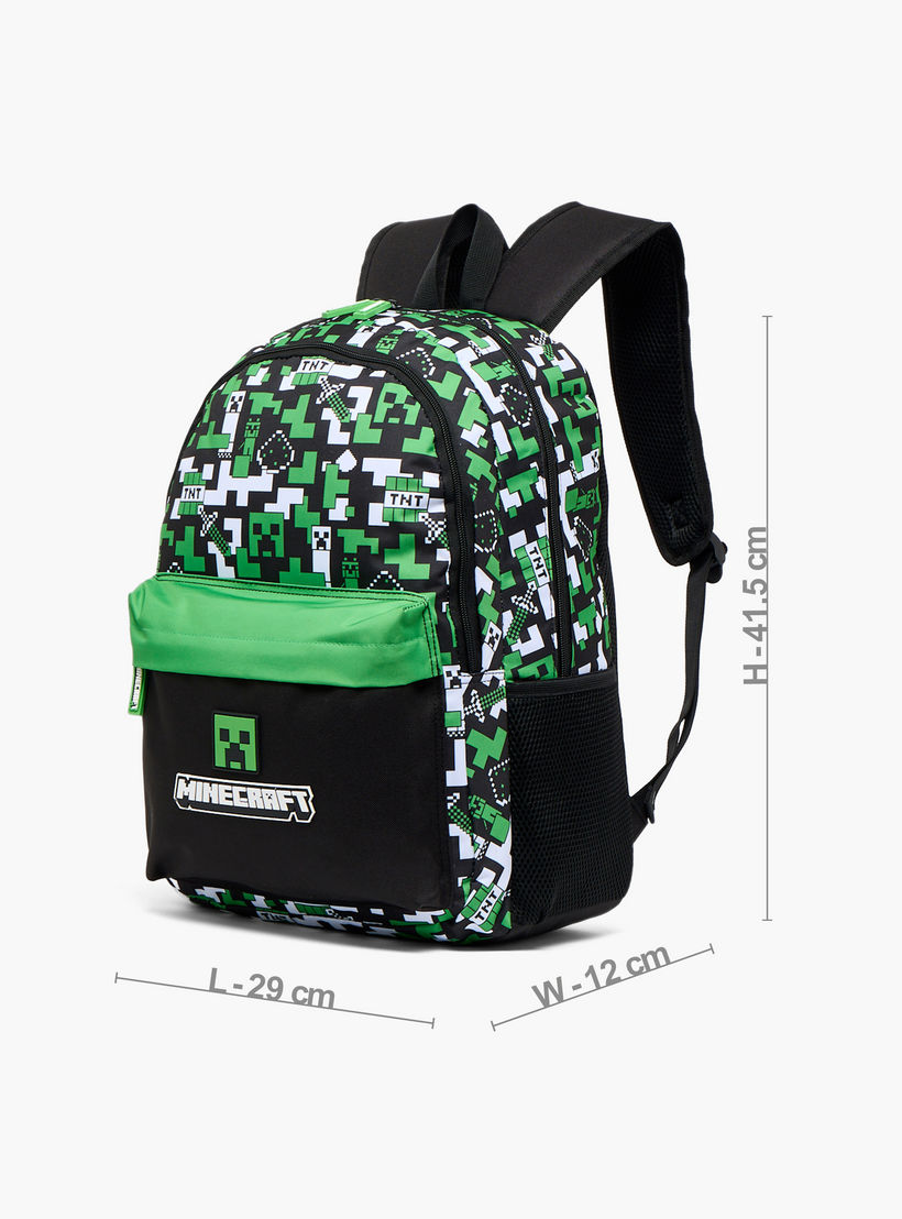 طقم شنطة ظهر مدرسية 3 قطع بطبعات للأولاد بعمر 13 سنة فأكثر من ماينكرافت-school-bagsandbackpacks-backpacks-image-8
