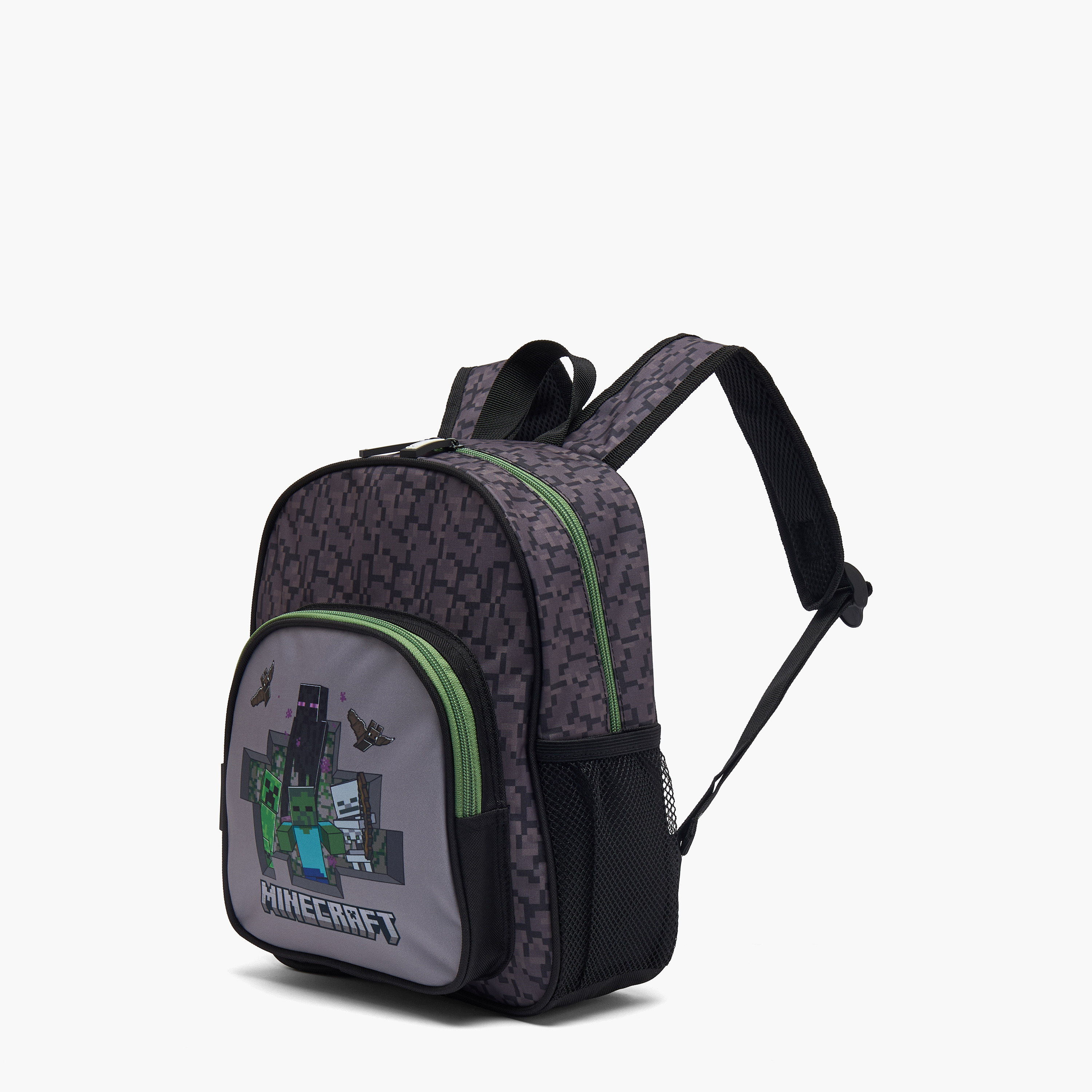 Minecraft Pixelated Print Backpack for Boys 13 Years+ with Padded Shoulder Straps-boys-accessories-bagsandbackpacks-image-5