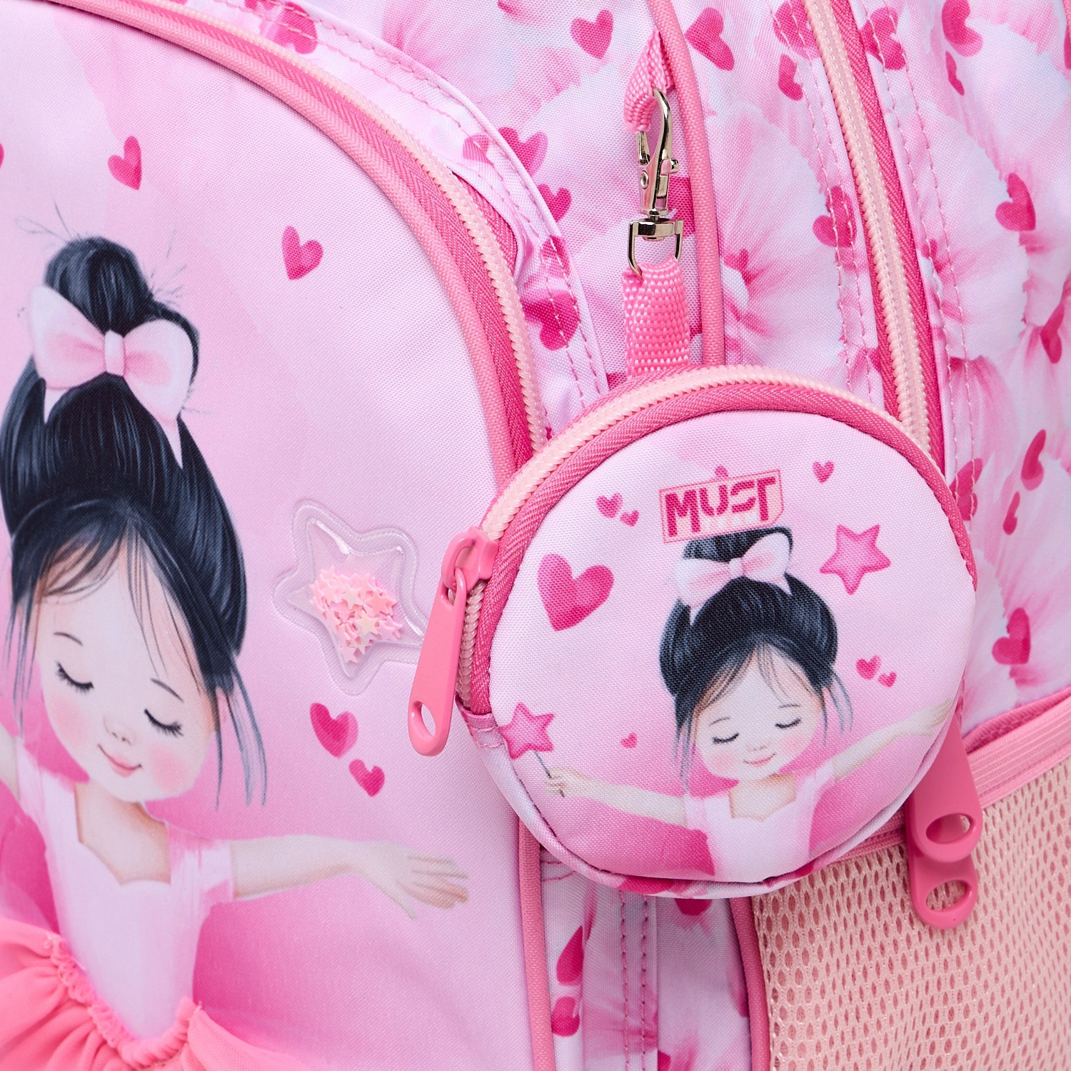 شنطة ترولي بطبعة باليرينا للبنات من 2 - 5 سنوات مع مقبض قابل للسحب من ماست تيم - 12 بوصة-school-bagsandbackpacks-trolleybags-image-6