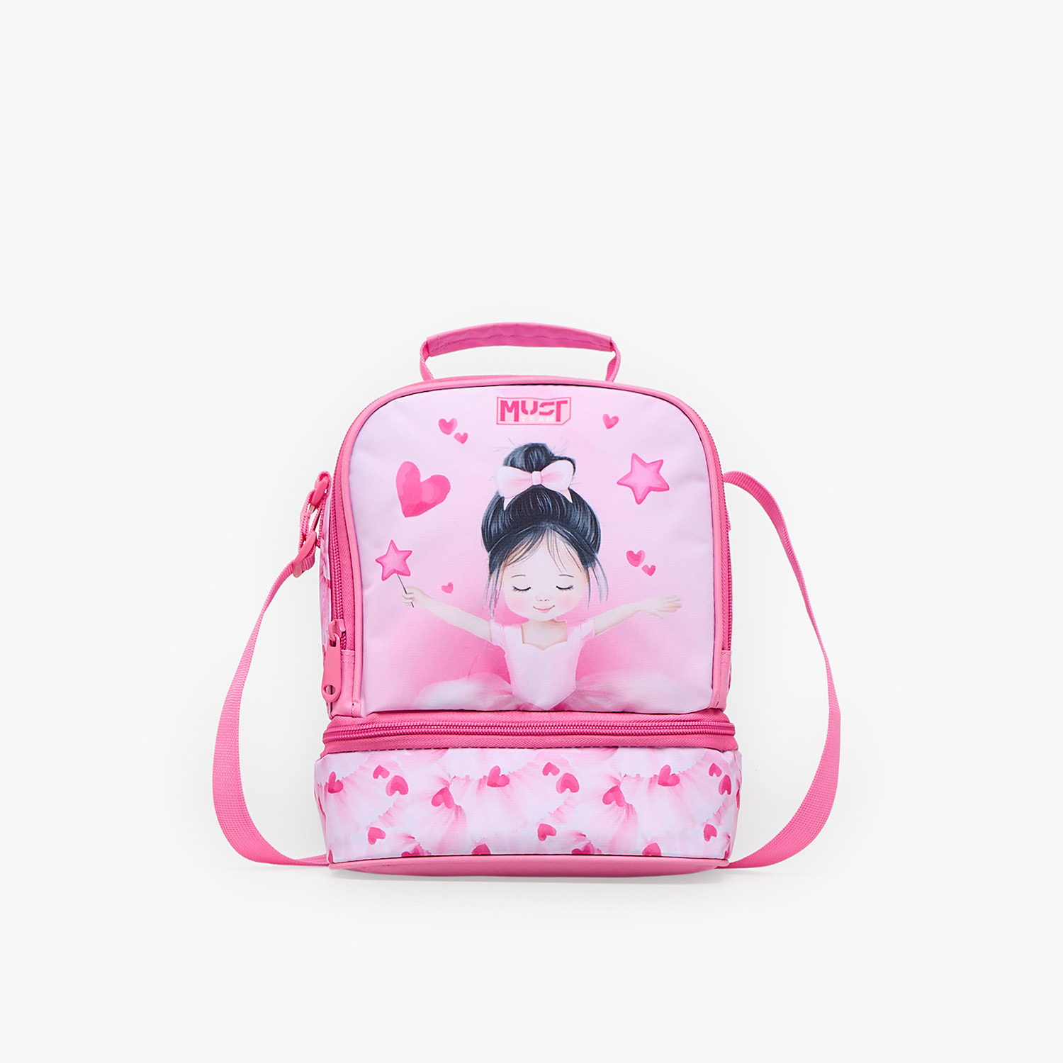 MustTeam Ballerina Print Lunch Bag for Girls 5-8 Years with Adjustable Strap-school-lunchessentials-lunchbags-image-1