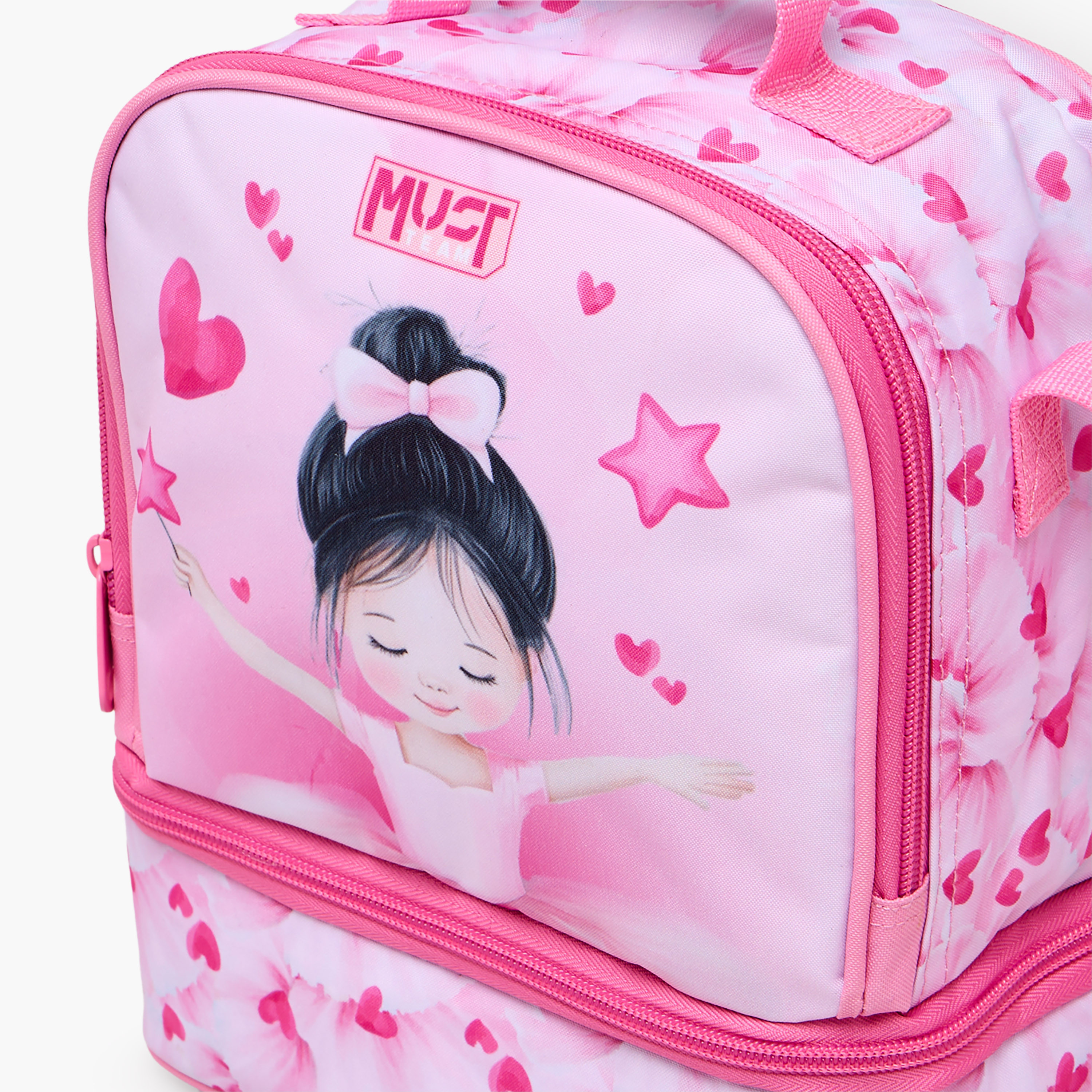 MustTeam Ballerina Print Lunch Bag for Girls 5-8 Years with Adjustable Strap-school-lunchessentials-lunchbags-image-3