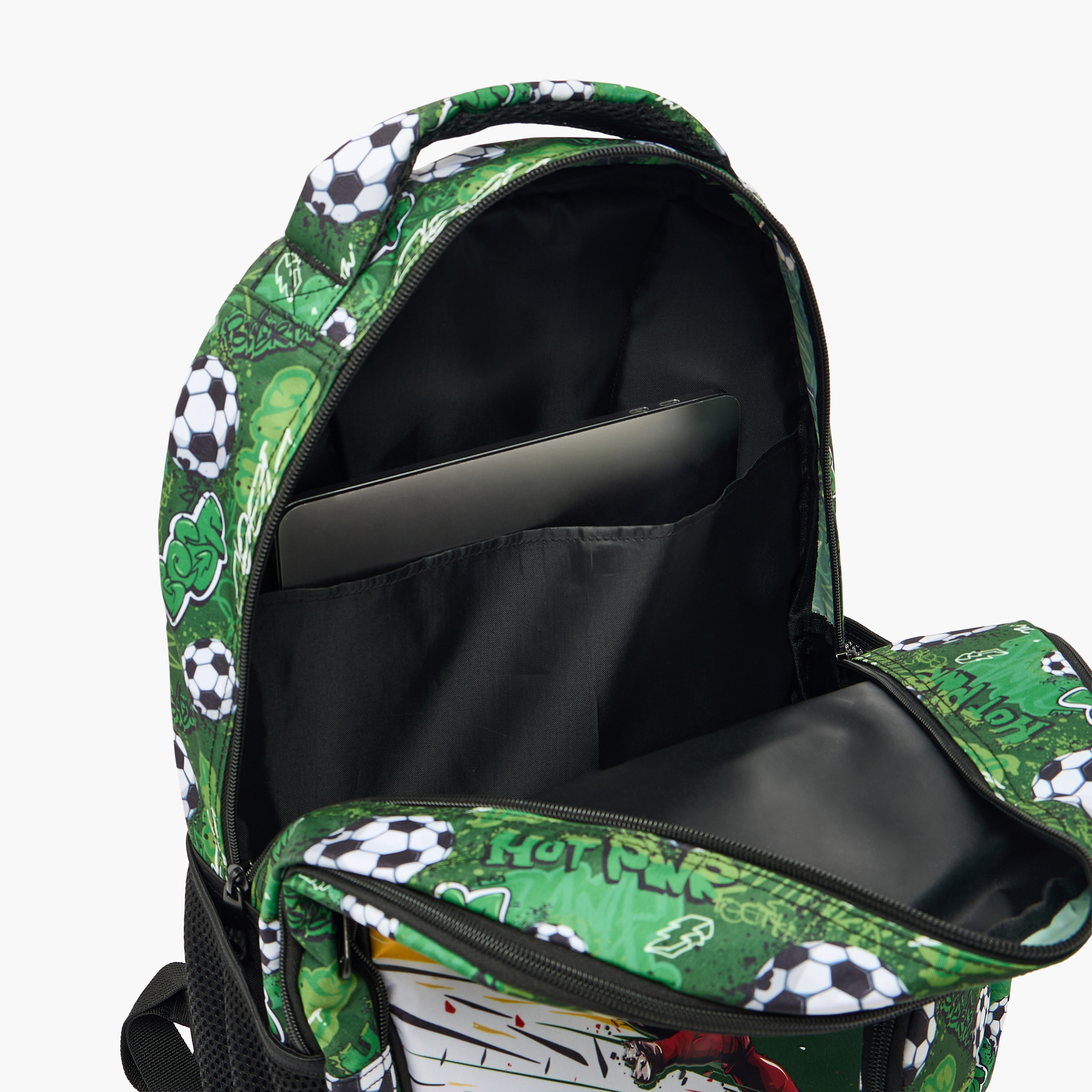 شنطة ظهر للأولاد 5-8 سنوات بأحزمة مبطنة وطبعات كرة قدم من مست تيم - 17 بوصة-school-bagsandbackpacks-backpacks-image-5