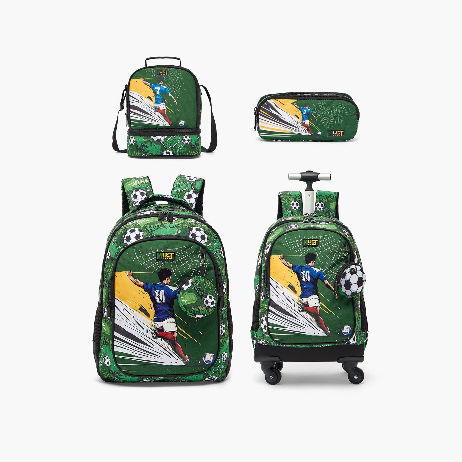 شنطة غداء بحزام قابل للتعديل وطبعات كرة قدم للأولاد بعمر 5-8 سنوات من ماست تيم-school-lunchessentials-lunchbags-image-10
