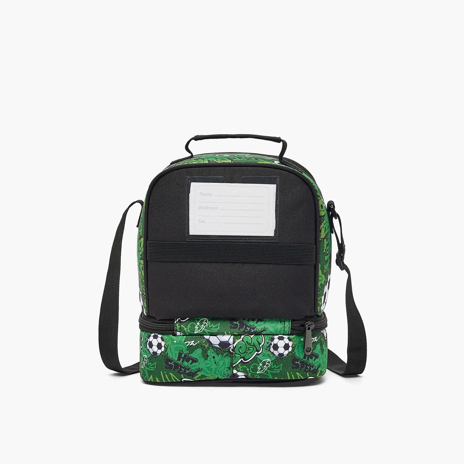 شنطة غداء بحزام قابل للتعديل وطبعات كرة قدم للأولاد بعمر 5-8 سنوات من ماست تيم-school-lunchessentials-lunchbags-image-9