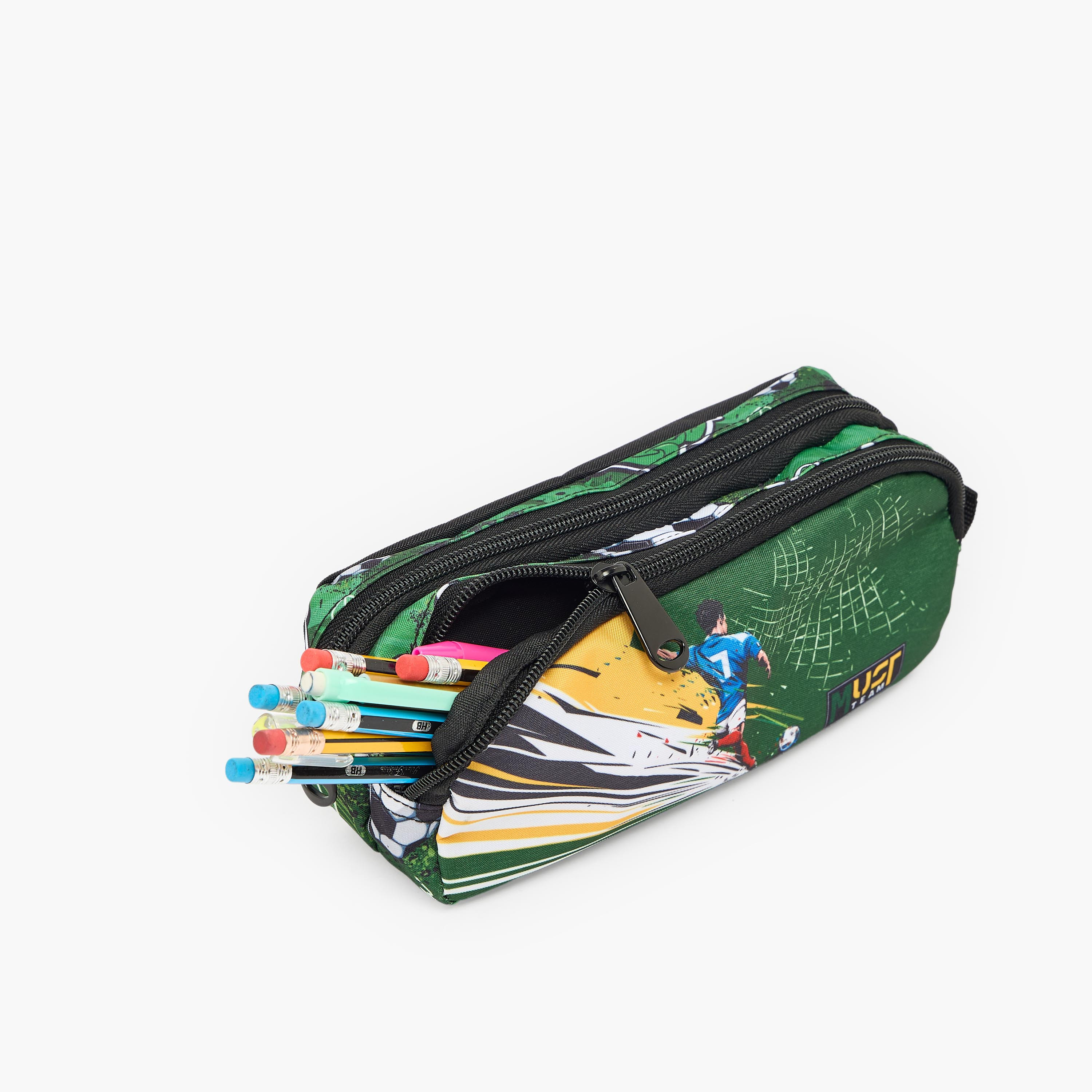 MustTeam Football Print Pencil Pouch with 2 Compartments-school-stationery-pencilcases-image-7