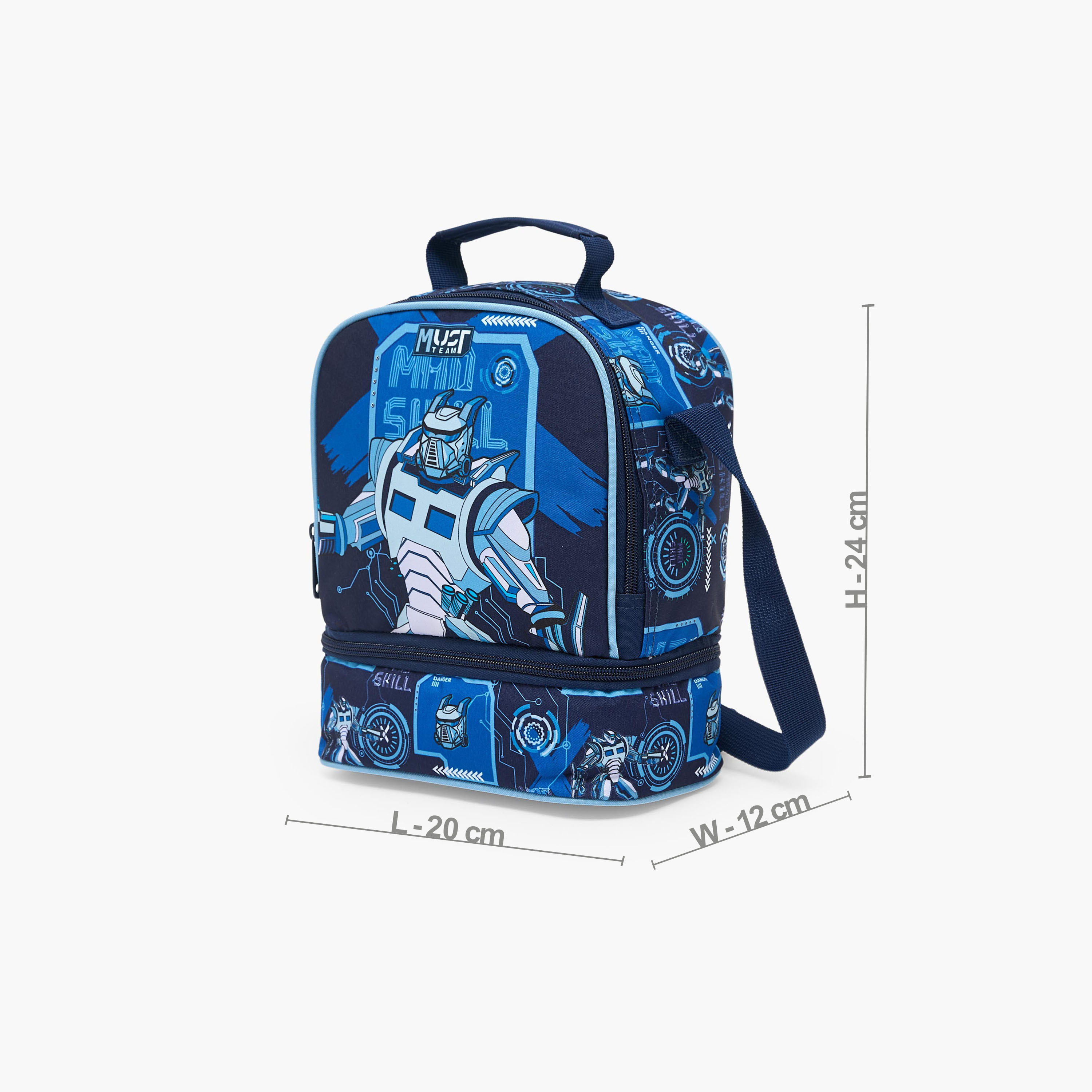 شنطة غداء بحزام قابل للفصل وبطبعات للأولاد من سن 5-8 سنوات من ماست تيم-school-lunchessentials-lunchbags-image-7