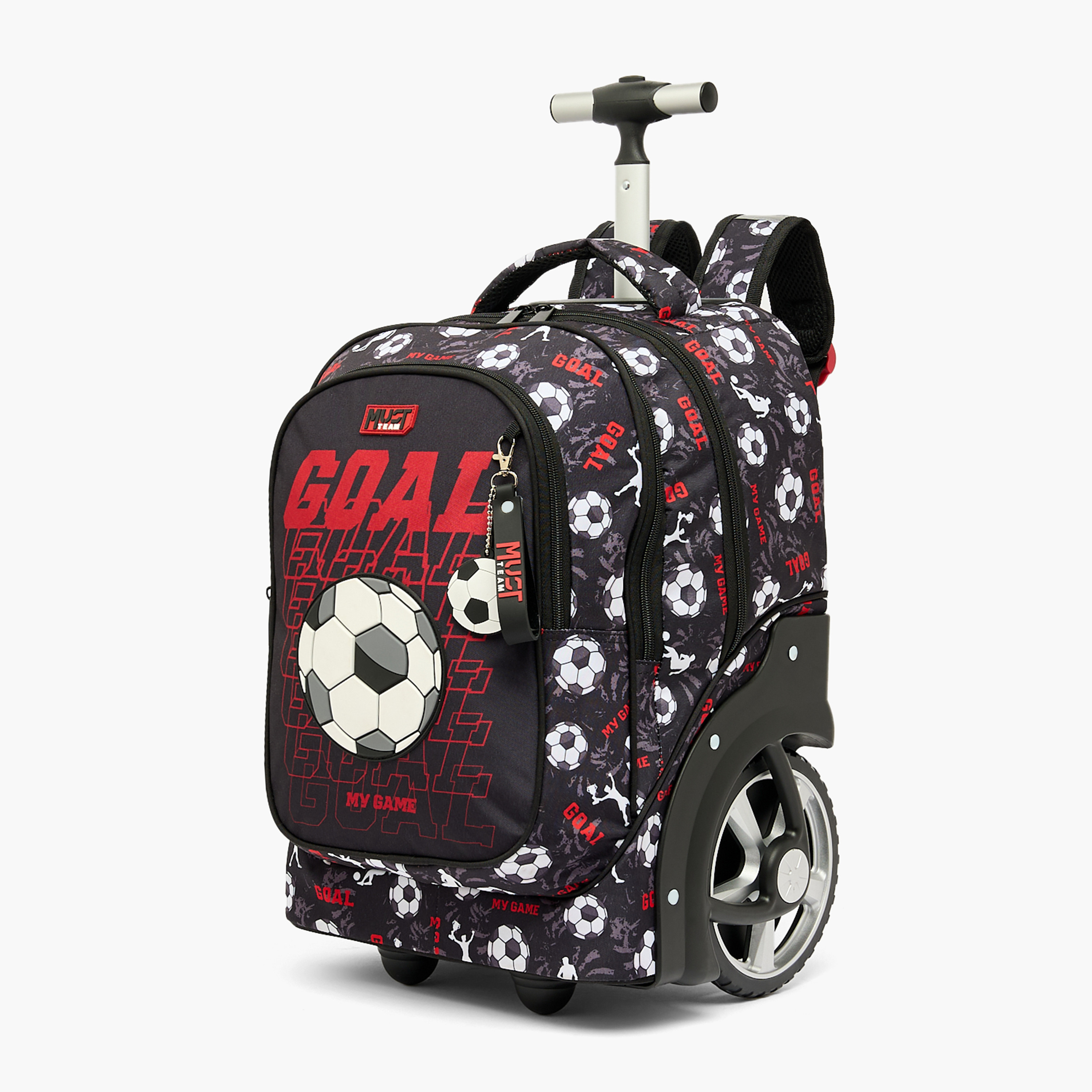 شنطة ترولي للأولاد 8-13 سنة بمقبض قابل للسحب وطبعات كرة قدم من مست تيم - 17 بوصة-school-bagsandbackpacks-trolleybags-image-6