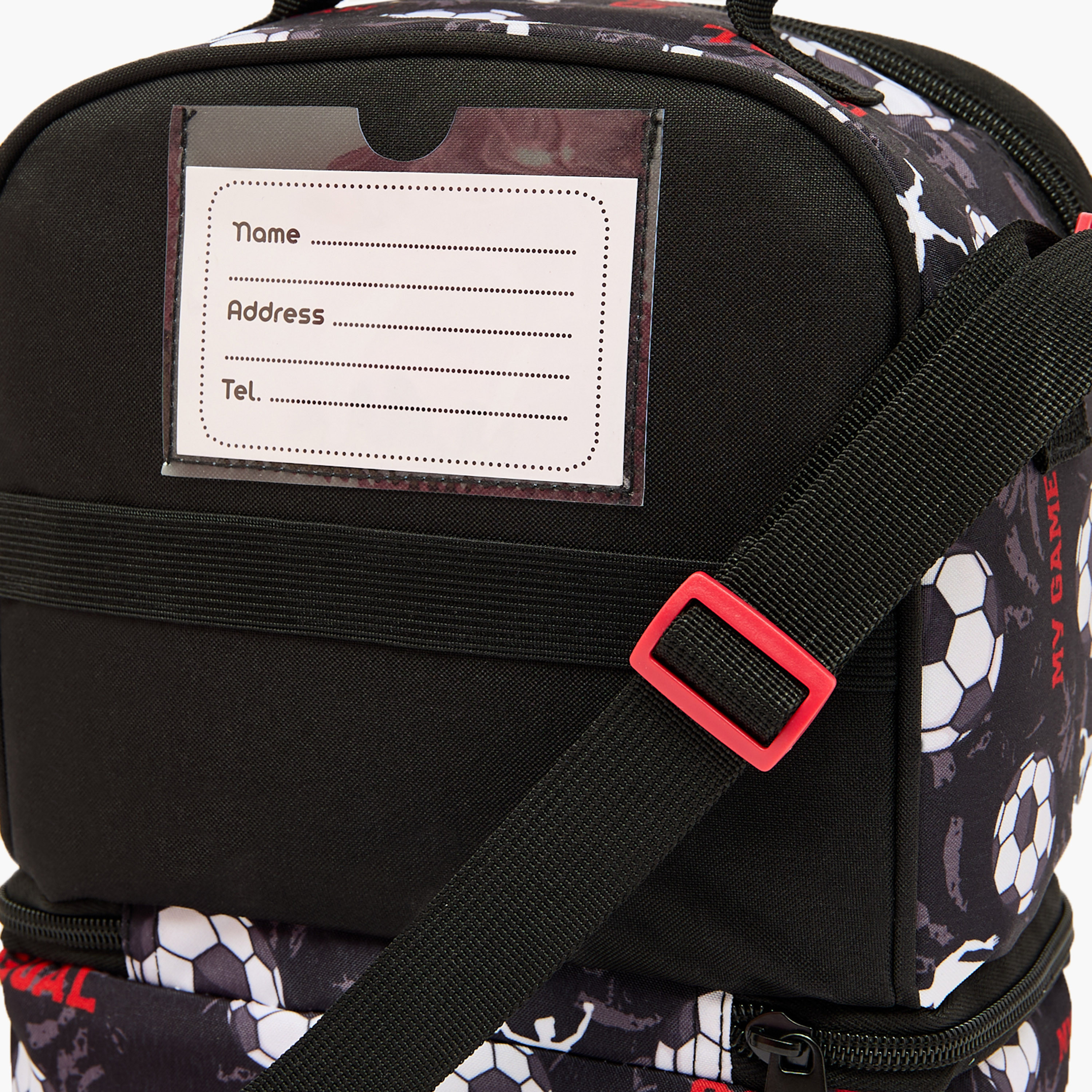 شنطة غداء للأولاد 5-8 سنوات بحزام كتف وطبعات كرة قدم من مست تيم-school-lunchessentials-lunchbags-image-10