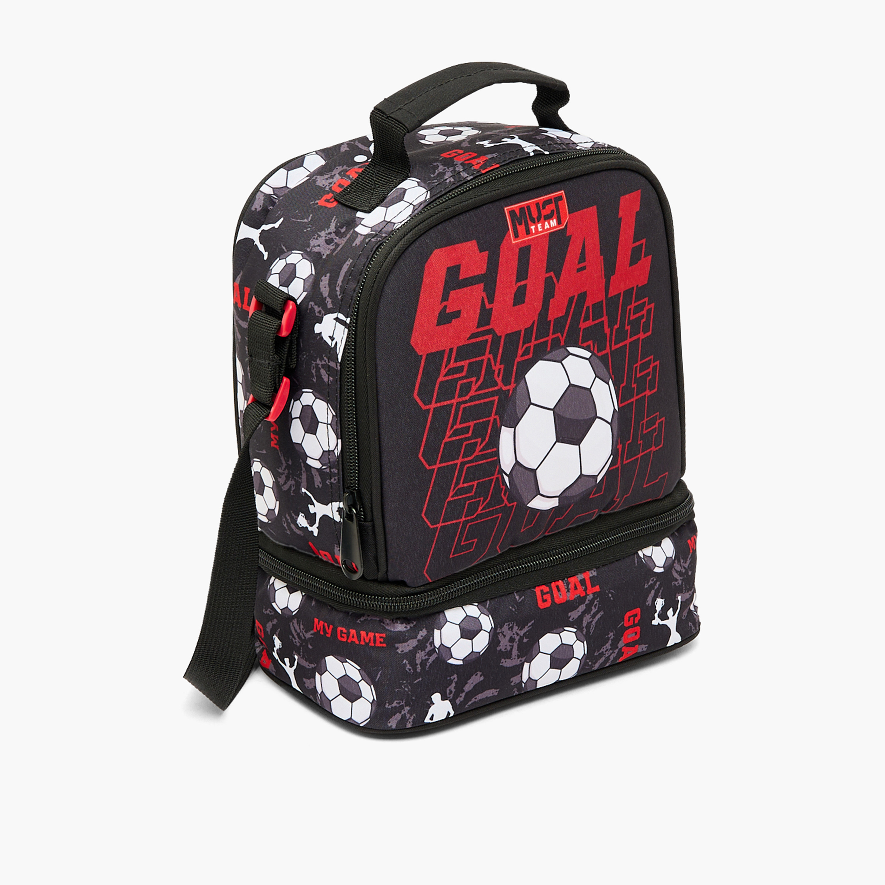 شنطة غداء للأولاد 5-8 سنوات بحزام كتف وطبعات كرة قدم من مست تيم-school-lunchessentials-lunchbags-image-2