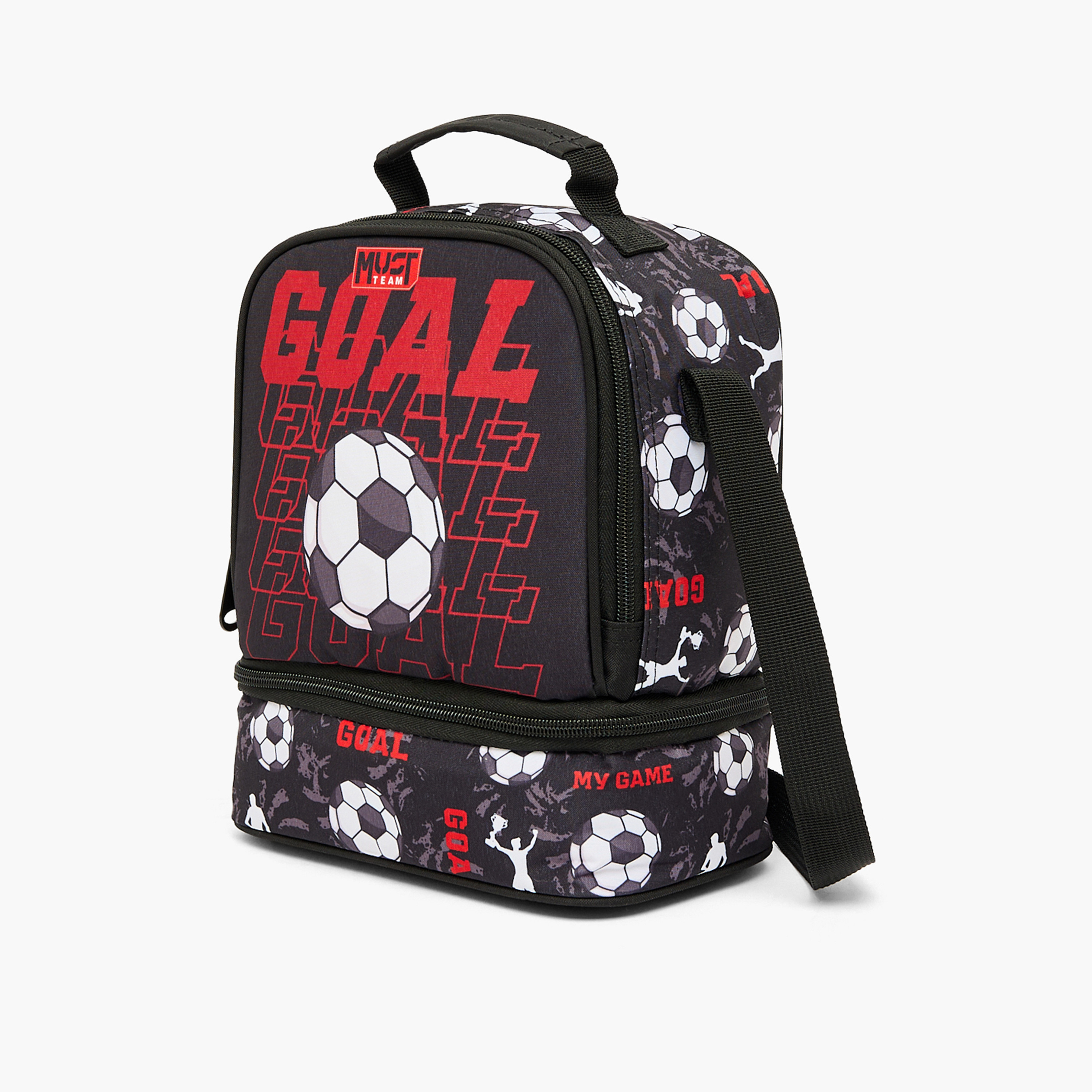 شنطة غداء للأولاد 5-8 سنوات بحزام كتف وطبعات كرة قدم من مست تيم-school-lunchessentials-lunchbags-image-8