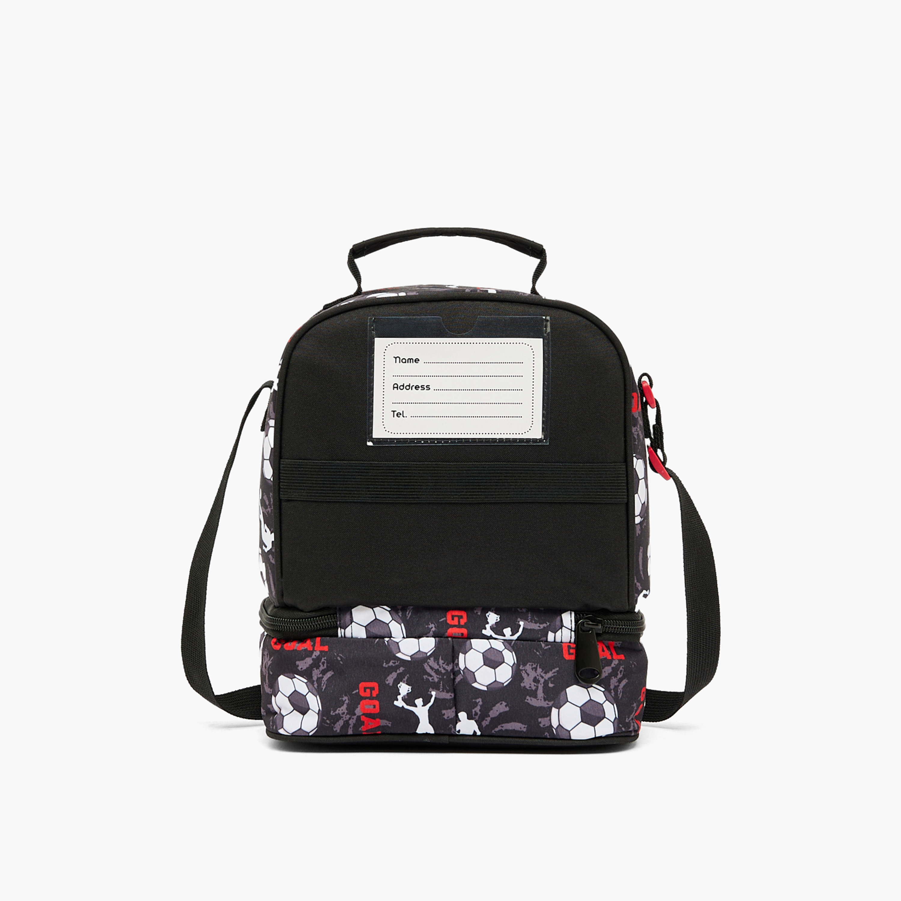 شنطة غداء للأولاد 5-8 سنوات بحزام كتف وطبعات كرة قدم من مست تيم-school-lunchessentials-lunchbags-image-9