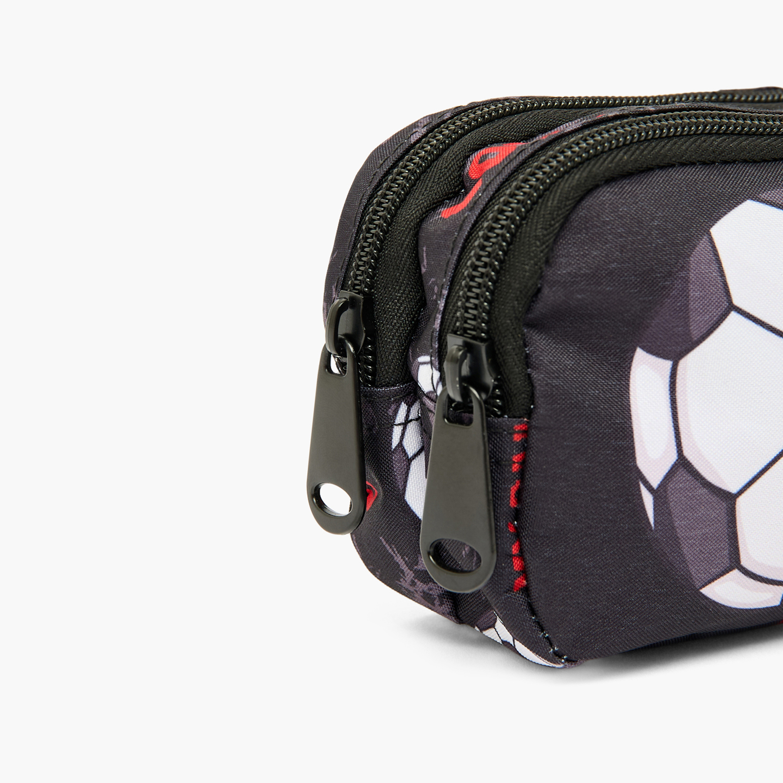 MustTeam Football Print Pencil Pouch with Two Compartment-school-stationery-pencilcases-image-5