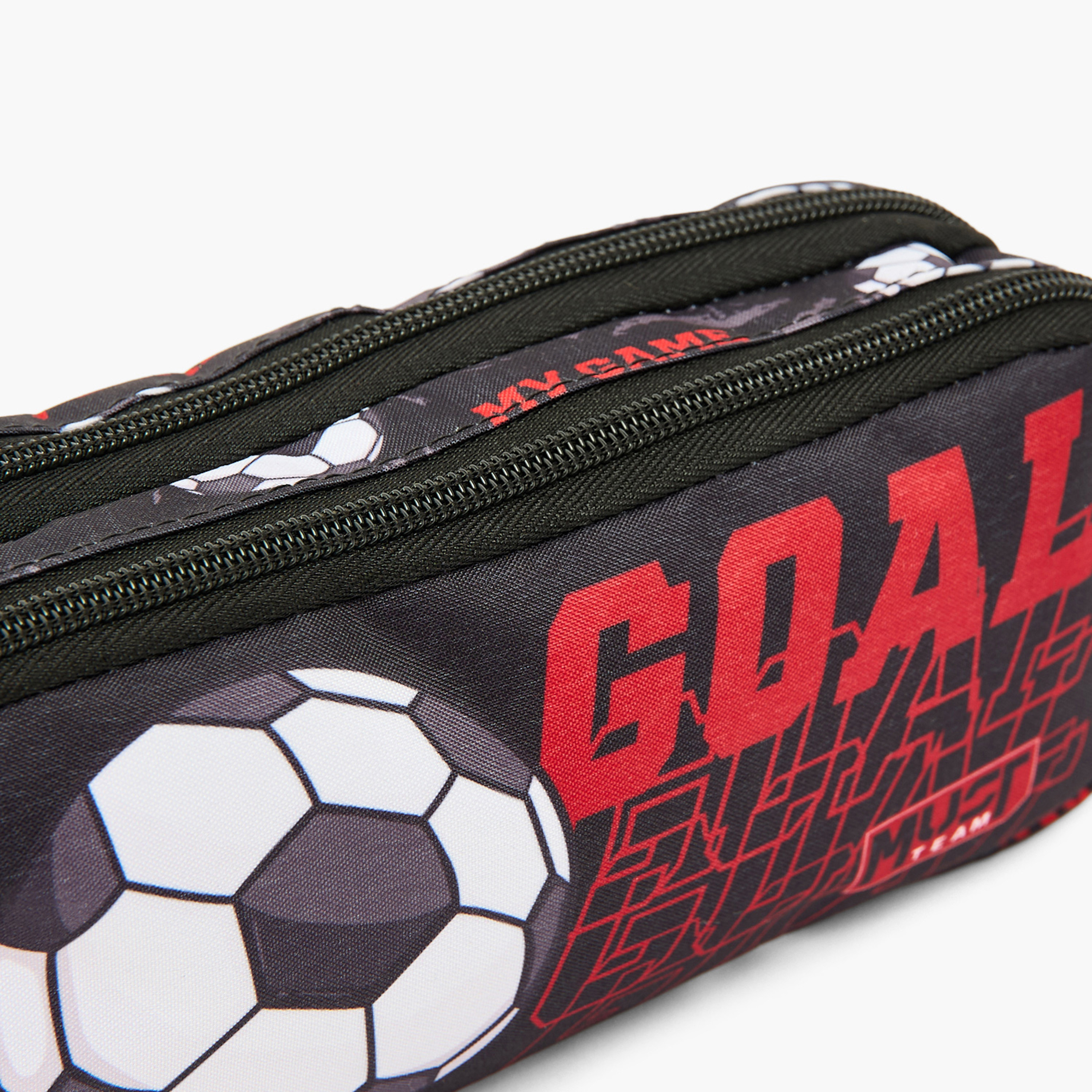 MustTeam Football Print Pencil Pouch with Two Compartment-school-stationery-pencilcases-image-6
