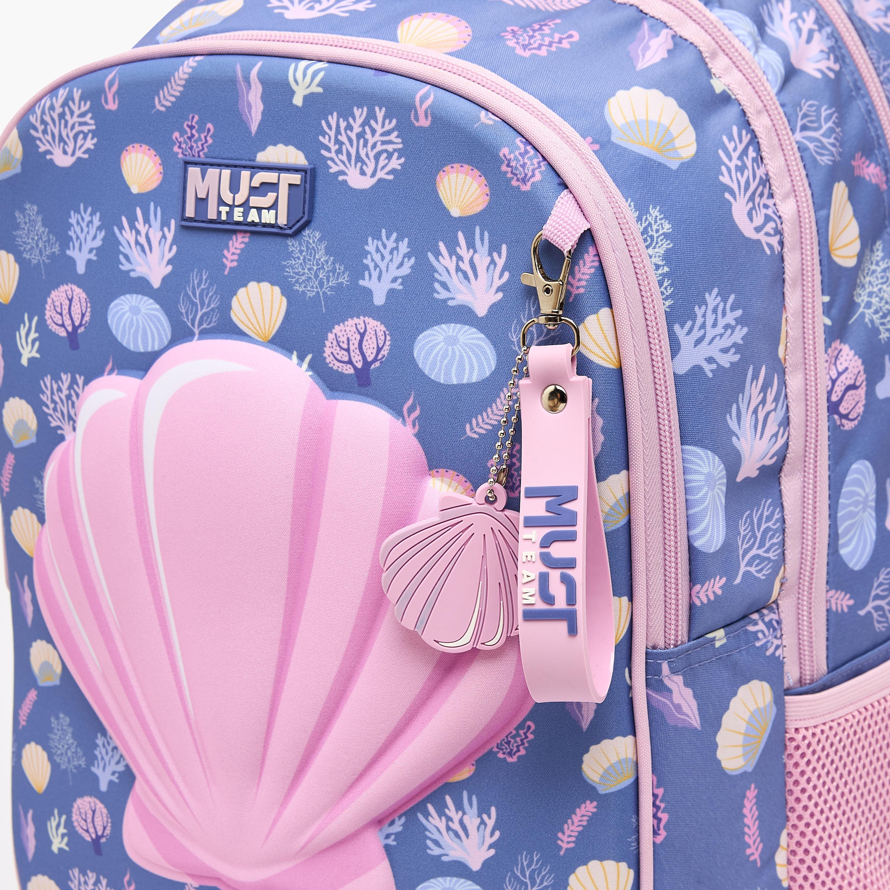 شنطة ظهر ترولي بمقبض قابل للسحب وطبعات للبنات بعمر 5-8 سنوات من ماست تيم - 17 بوصة-school-bagsandbackpacks-trolleybags-image-6