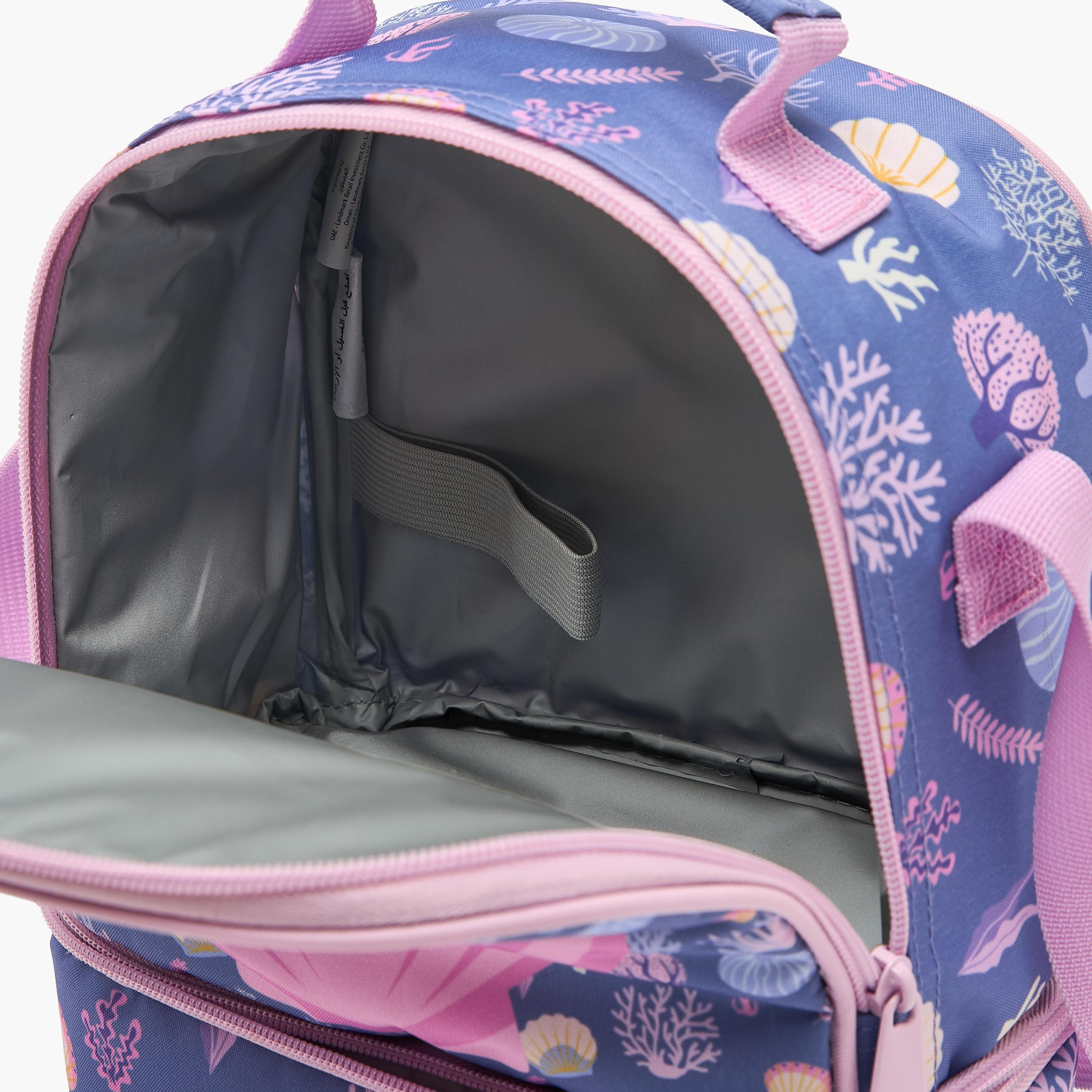 شنطة غداء بحزام قابل للفصل وبطبعات للبنات من سن 5-8 سنوات من ماست تيم-school-lunchessentials-lunchbags-image-4