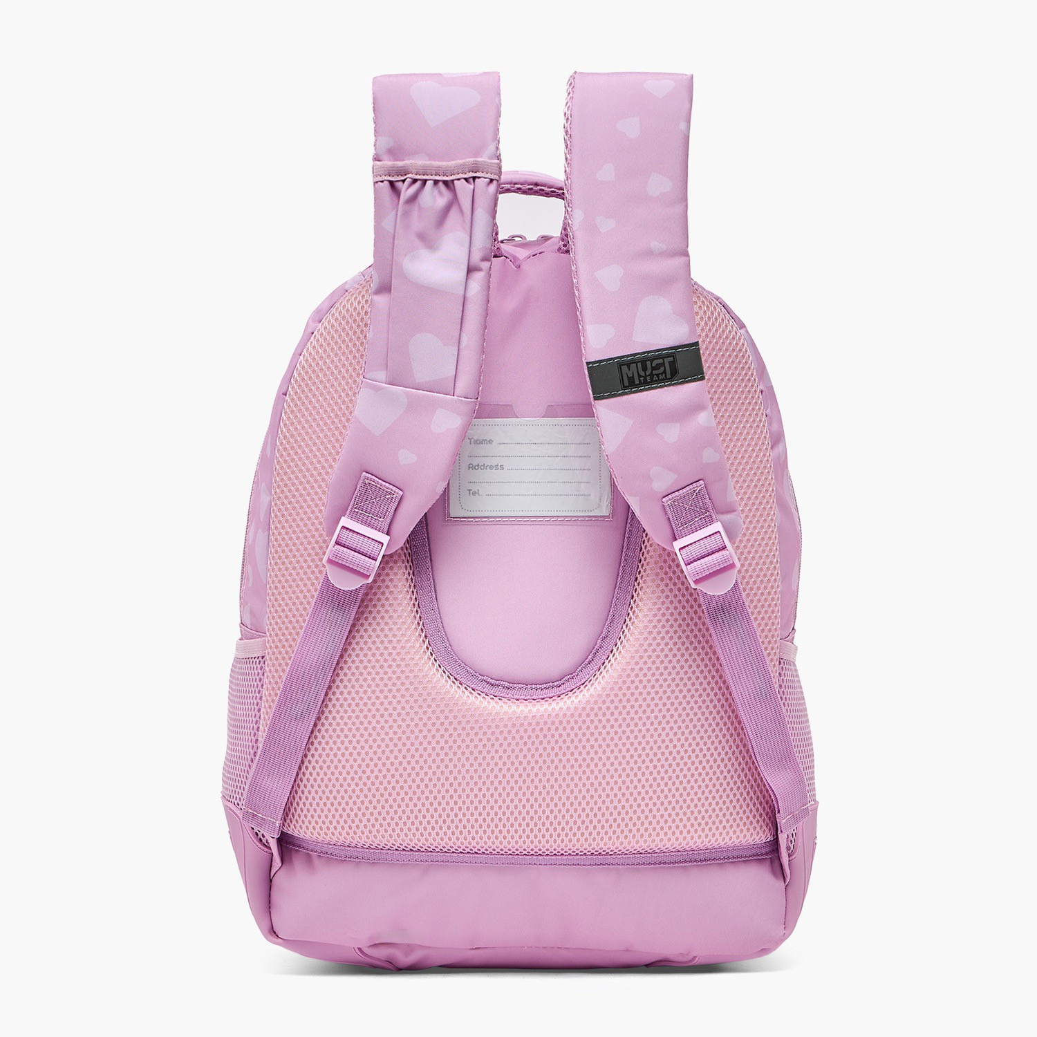 شنطة ظهر للبنات 5-8 سنوات بأحزمة كتف مبطنة وطبعات قلوب من مست تيم - 17 بوصة-school-bagsandbackpacks-backpacks-image-10