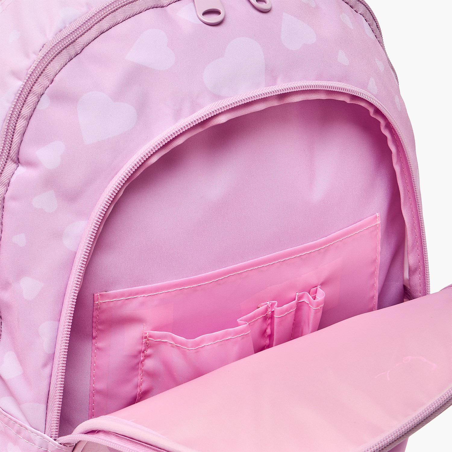 شنطة ظهر للبنات 5-8 سنوات بأحزمة كتف مبطنة وطبعات قلوب من مست تيم - 17 بوصة-school-bagsandbackpacks-backpacks-image-6