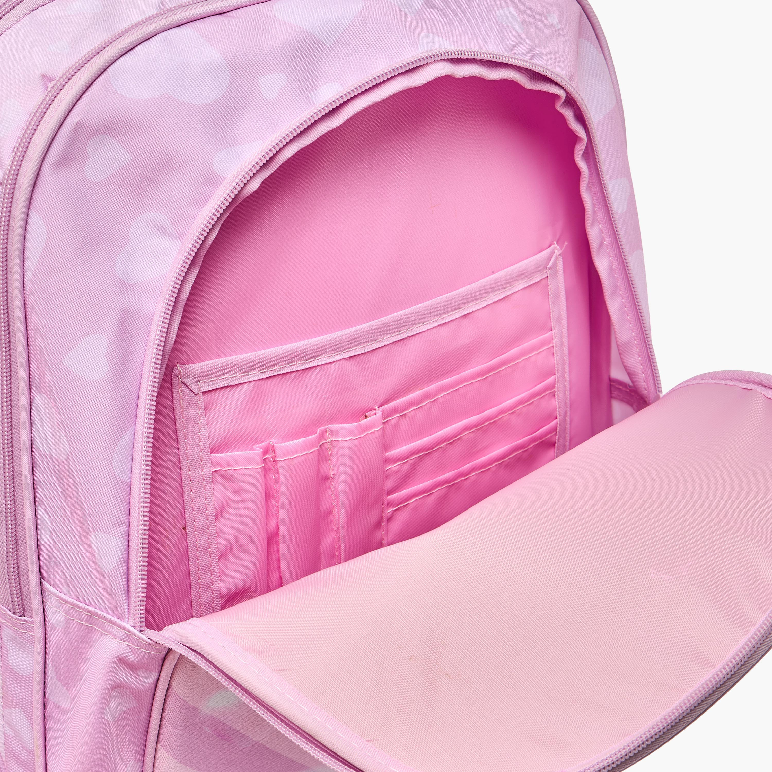شنطة ترولي بطبعة قلب للبنات من 8-13 سنة مع مقبض قابل للسحب - 17 بوصة من مست تيم-school-bagsandbackpacks-trolleybags-image-7