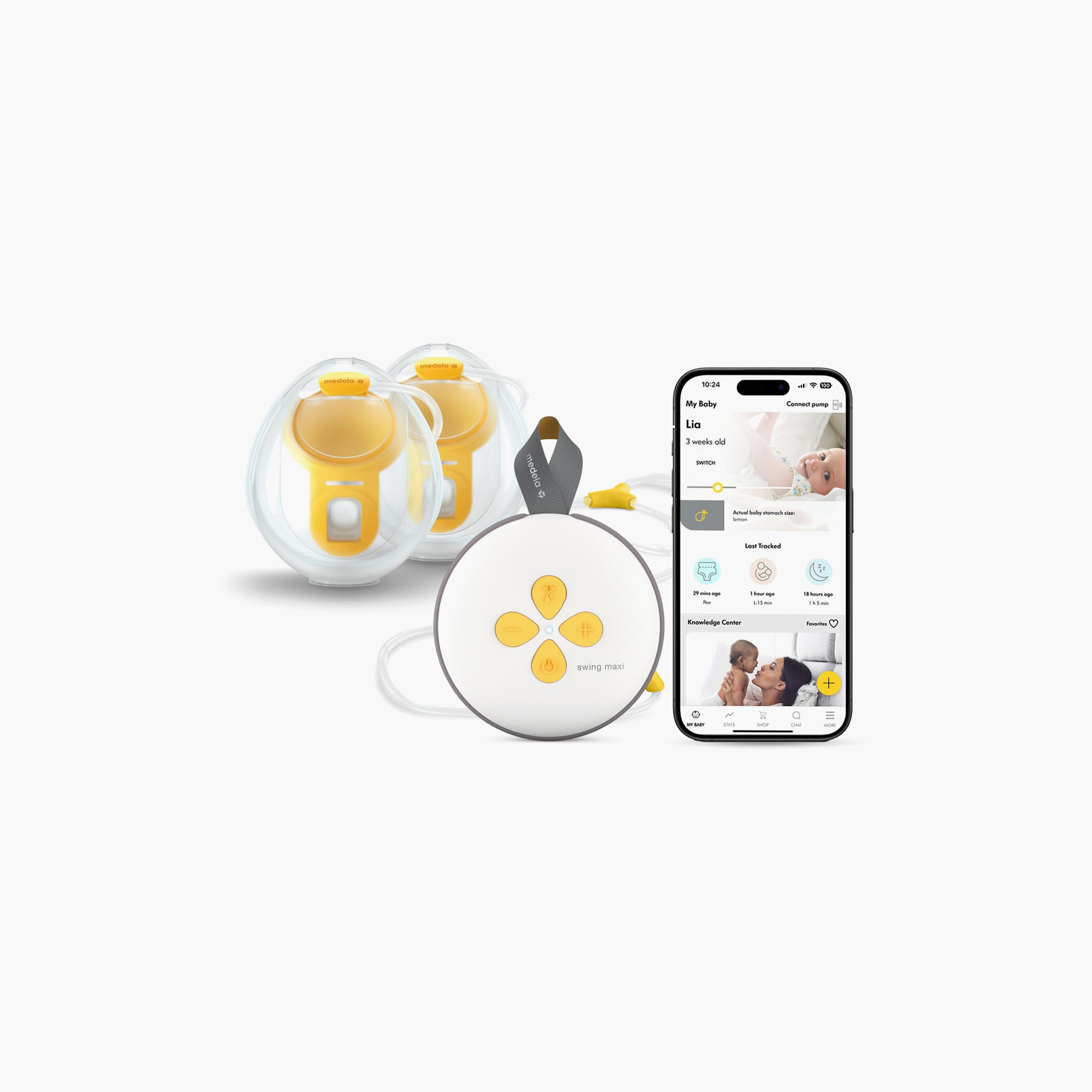 Medela Swing Maxi Hands-Free Double Electric Breast Pump-baby-feeding-breastfeedingandcare-image-1