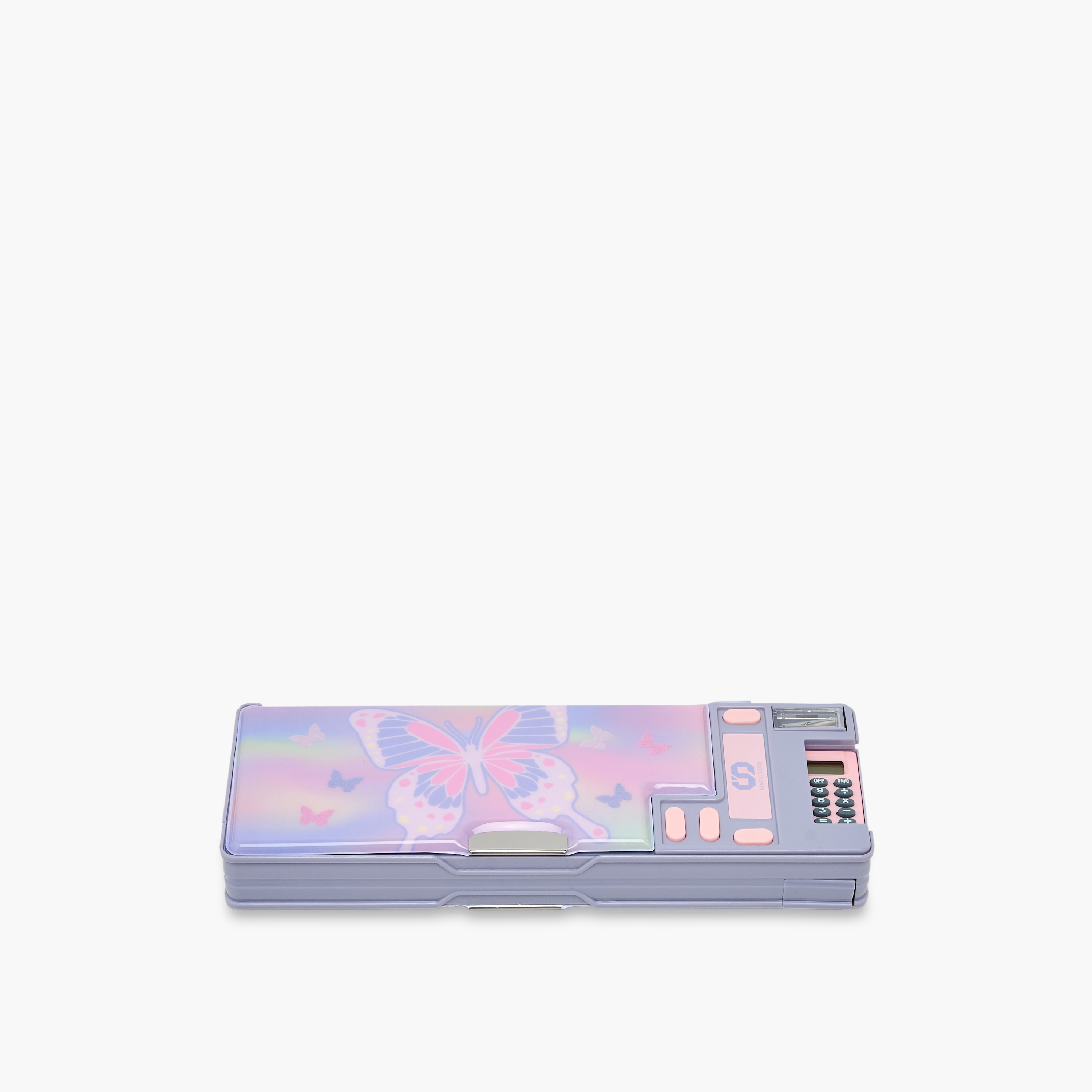مقلمة بطبعة فراشات وزر إغلاق كبس من سامي ستوديو-school-stationery-pencilcases-image-1