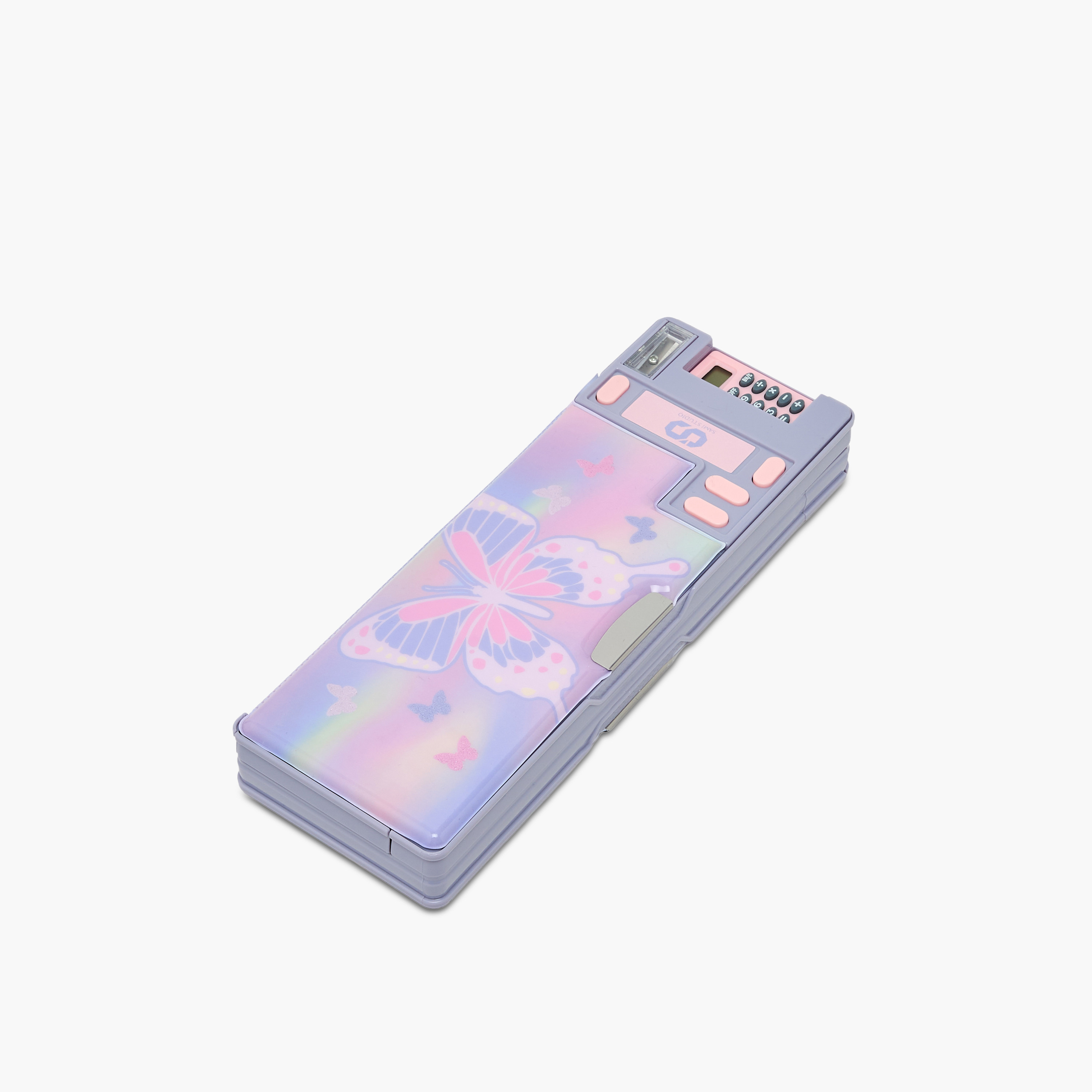 مقلمة بطبعة فراشات وزر إغلاق كبس من سامي ستوديو-school-stationery-pencilcases-image-2