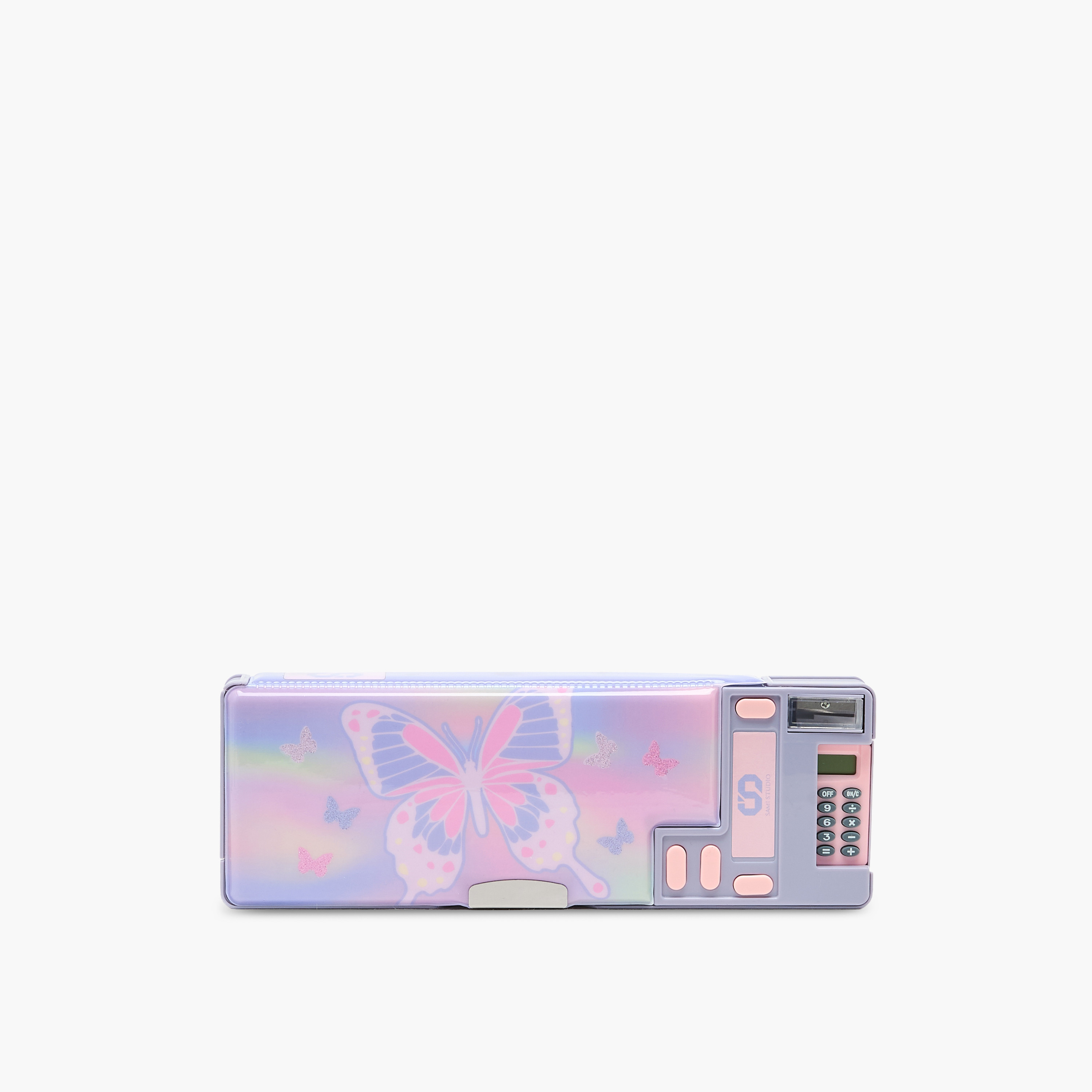 مقلمة بطبعة فراشات وزر إغلاق كبس من سامي ستوديو-school-stationery-pencilcases-image-3