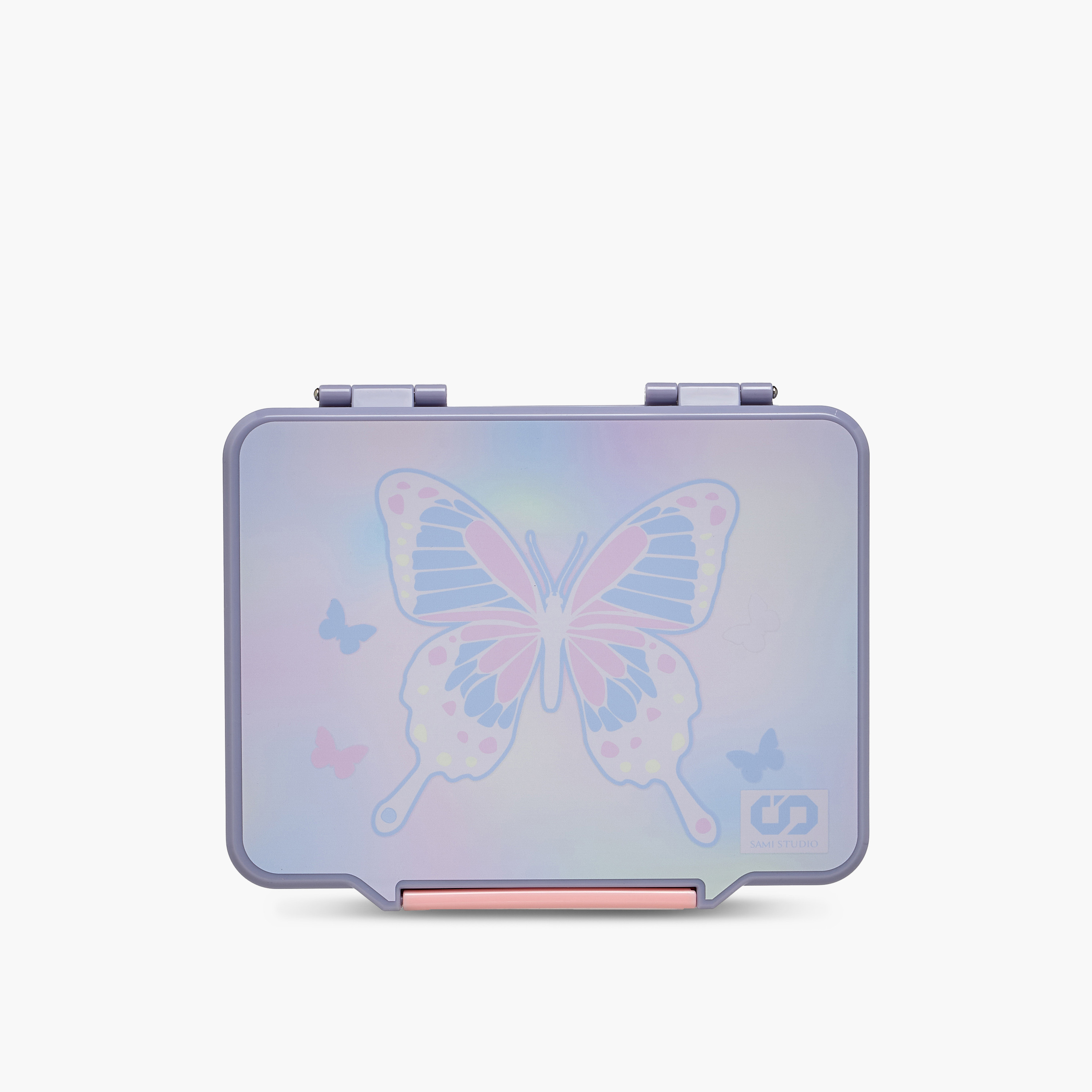 صندوق غداء بطبعات فراشة مع أدوات مائدة للبنات من سامي ستوديو - 1.3 لتر-school-lunchessentials-lunchboxes-image-3