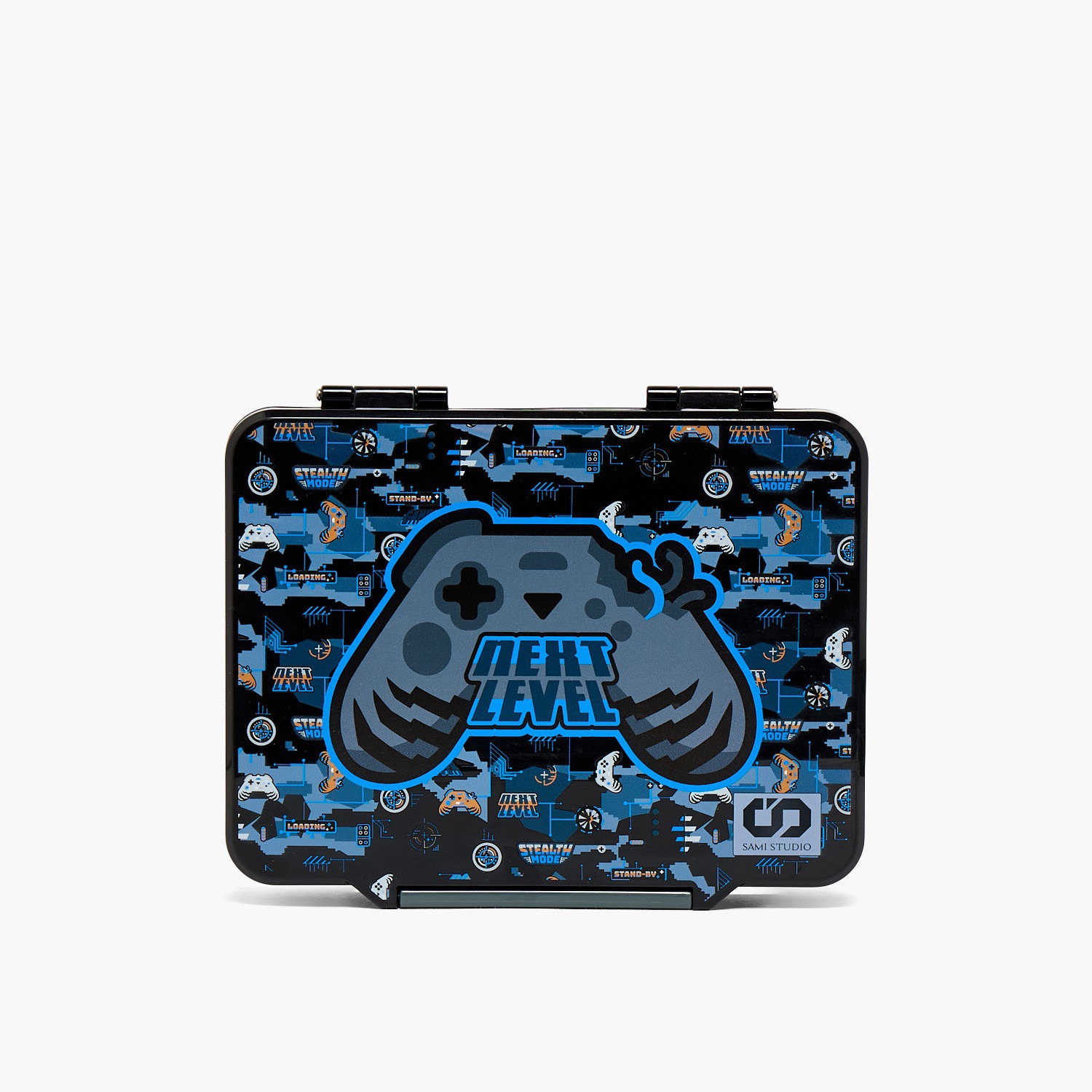 SAMI STUDIO Gamer Print Lunch Box for Boys with Clip Lock Lid-school-lunchessentials-lunchboxes-image-3