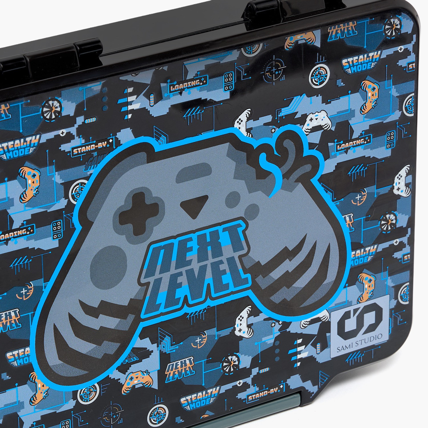 SAMI STUDIO Gamer Print Lunch Box for Boys with Clip Lock Lid-school-lunchessentials-lunchboxes-image-4