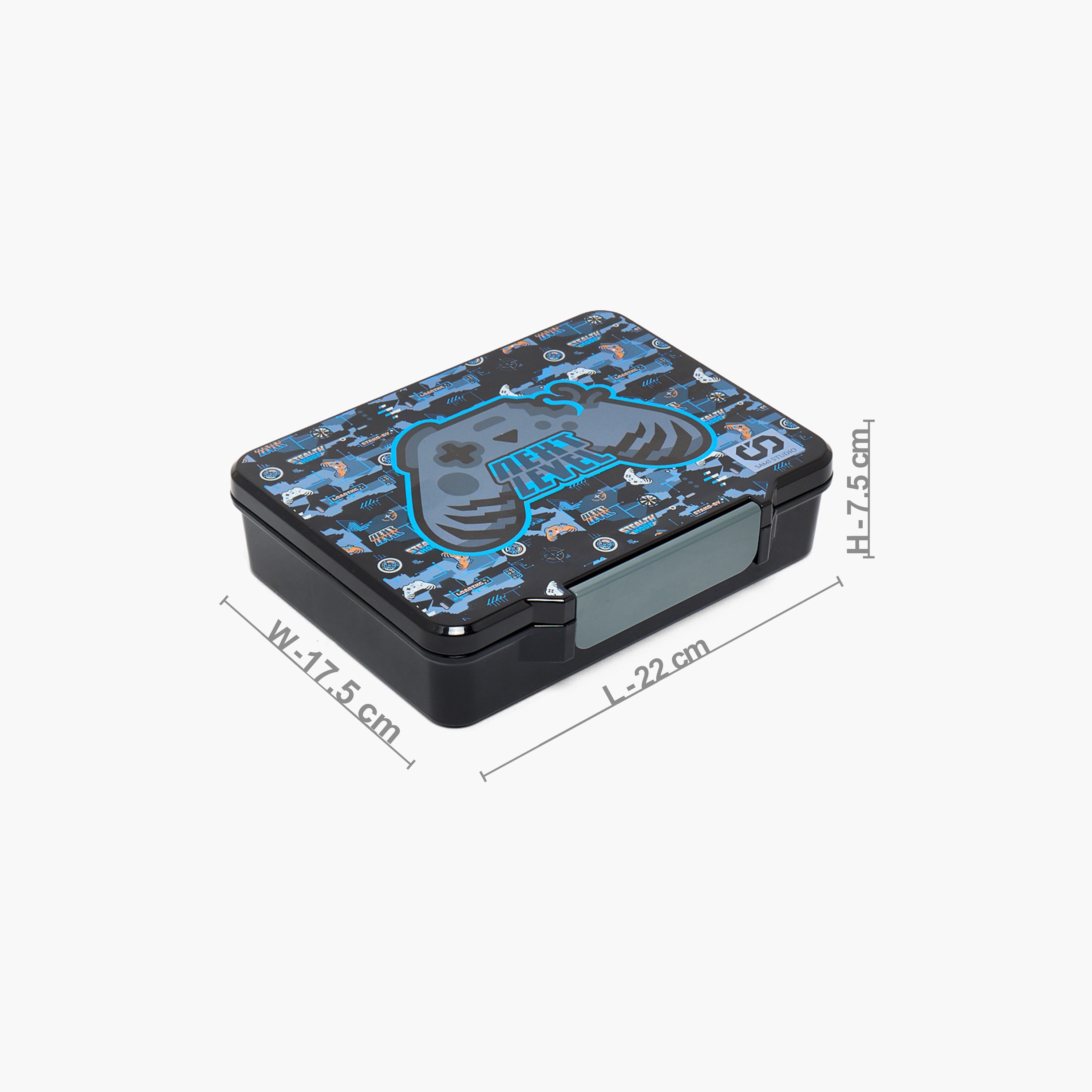 SAMI STUDIO Gamer Print Lunch Box for Boys with Clip Lock Lid-school-lunchessentials-lunchboxes-image-9